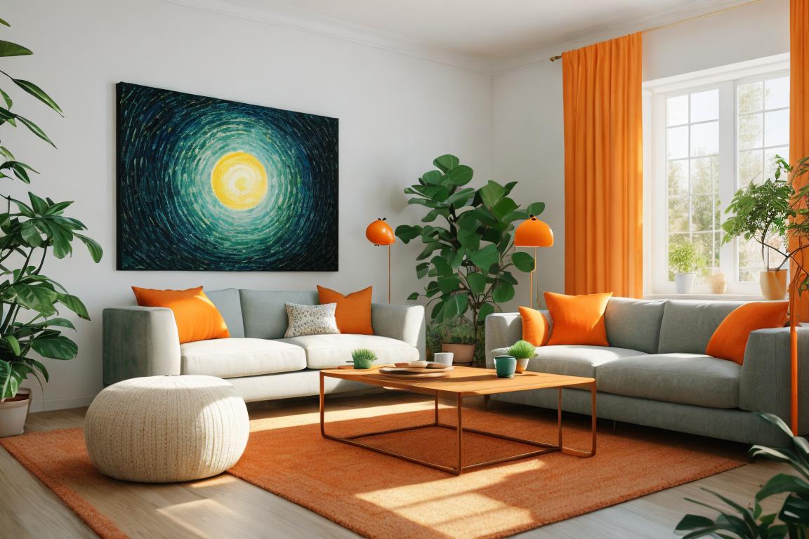 Create a living room by @ai_generated