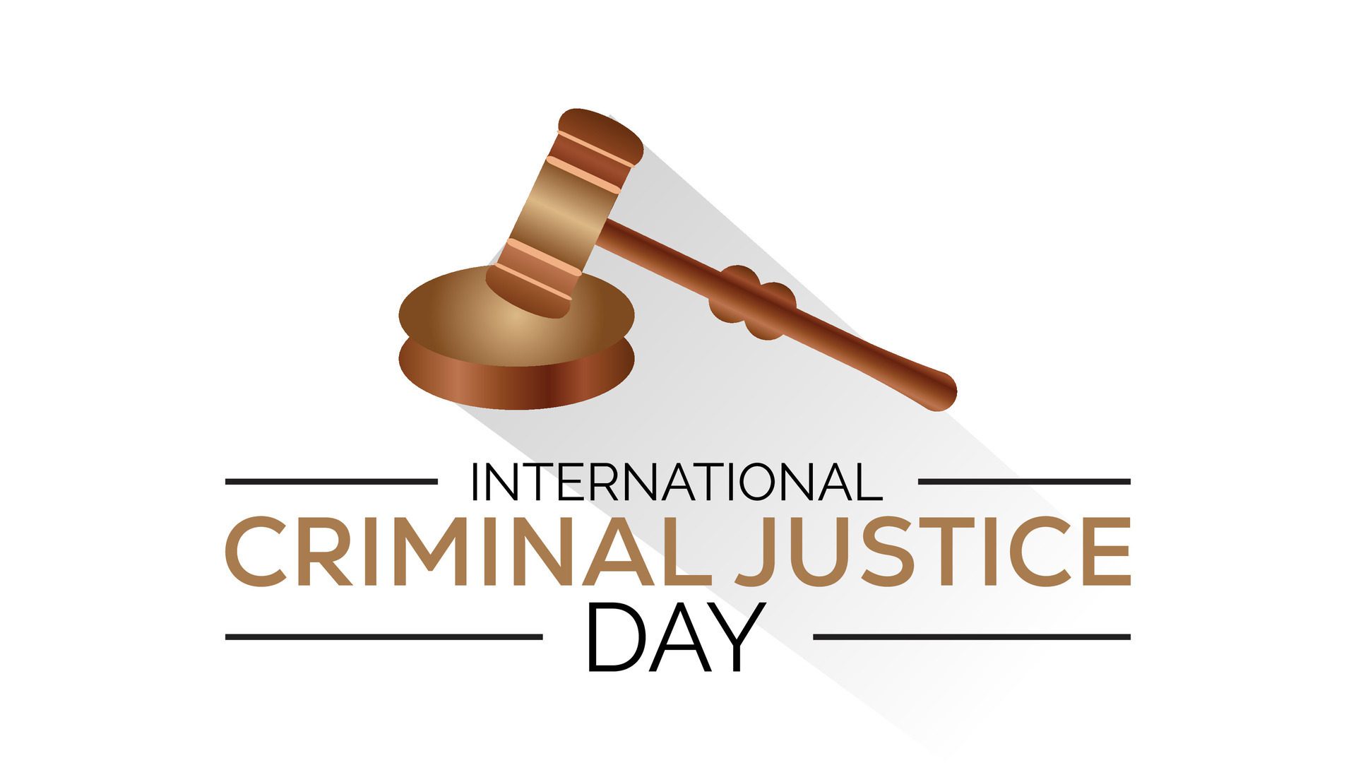 International Criminal Justice Day observed every year in July. Template for background, banner, card, poster with text inscription. Free Vector