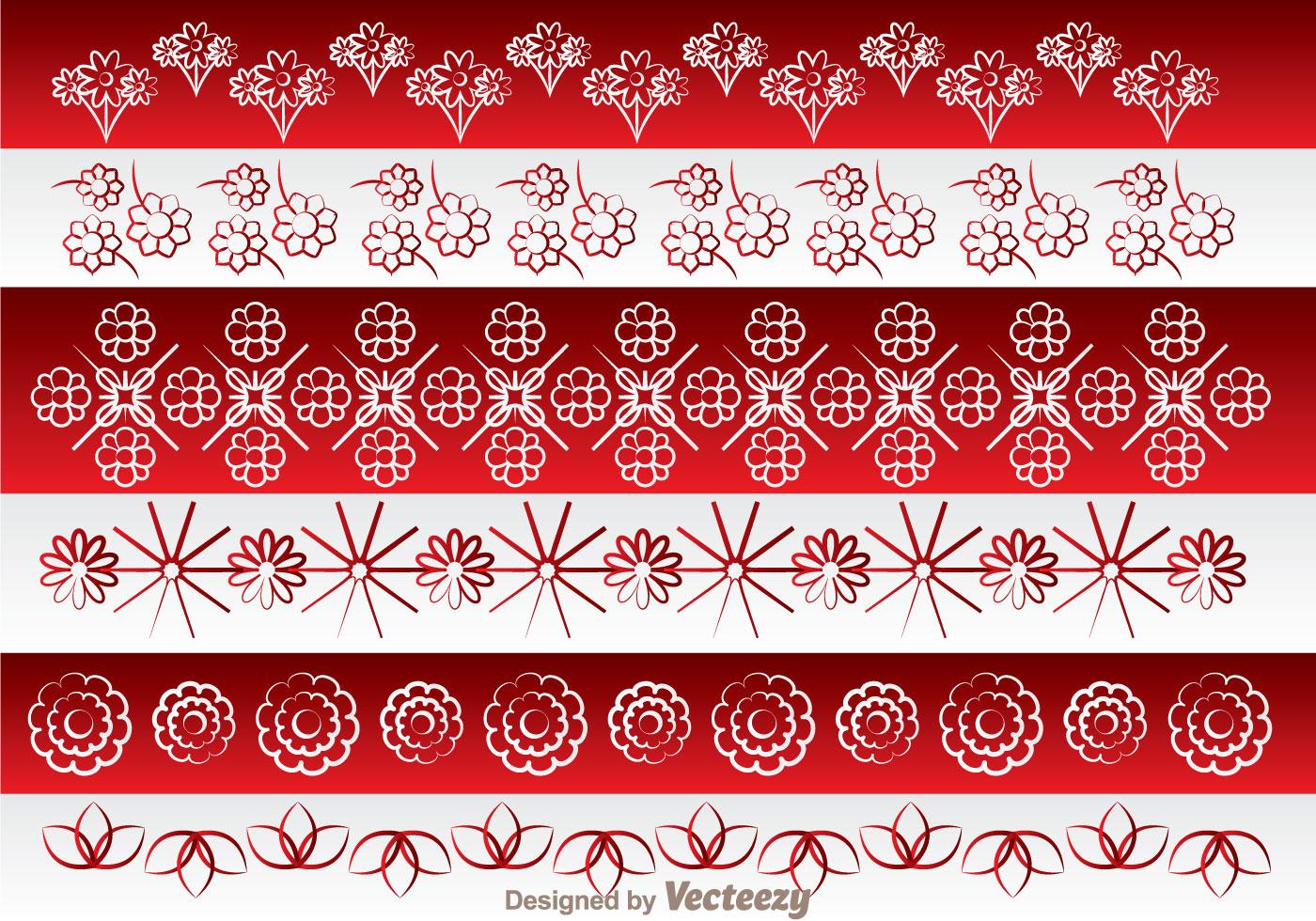 Asian Flowers Border Ornament Stock Free and Free SVG