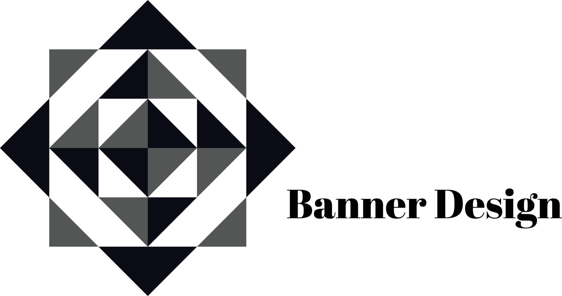 vector black white geometric pattern banner Free Vector