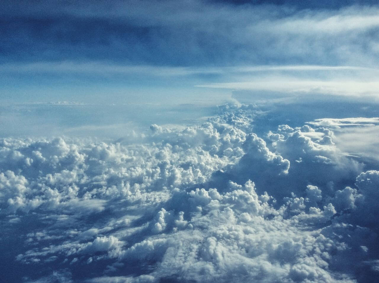 Clouds Blue Sky Aerial Stock Free