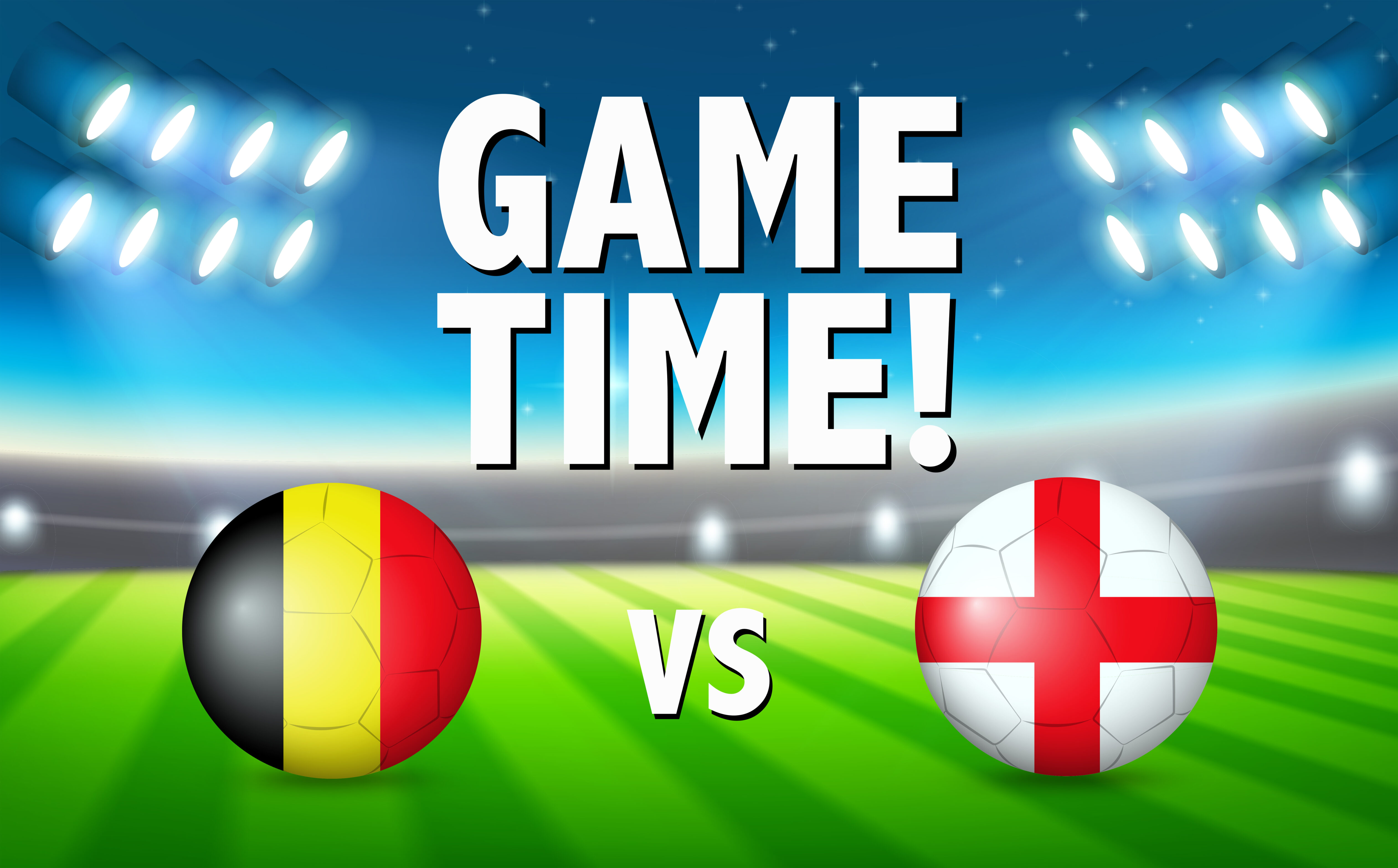 A Germany VS England soccer template Free Vector