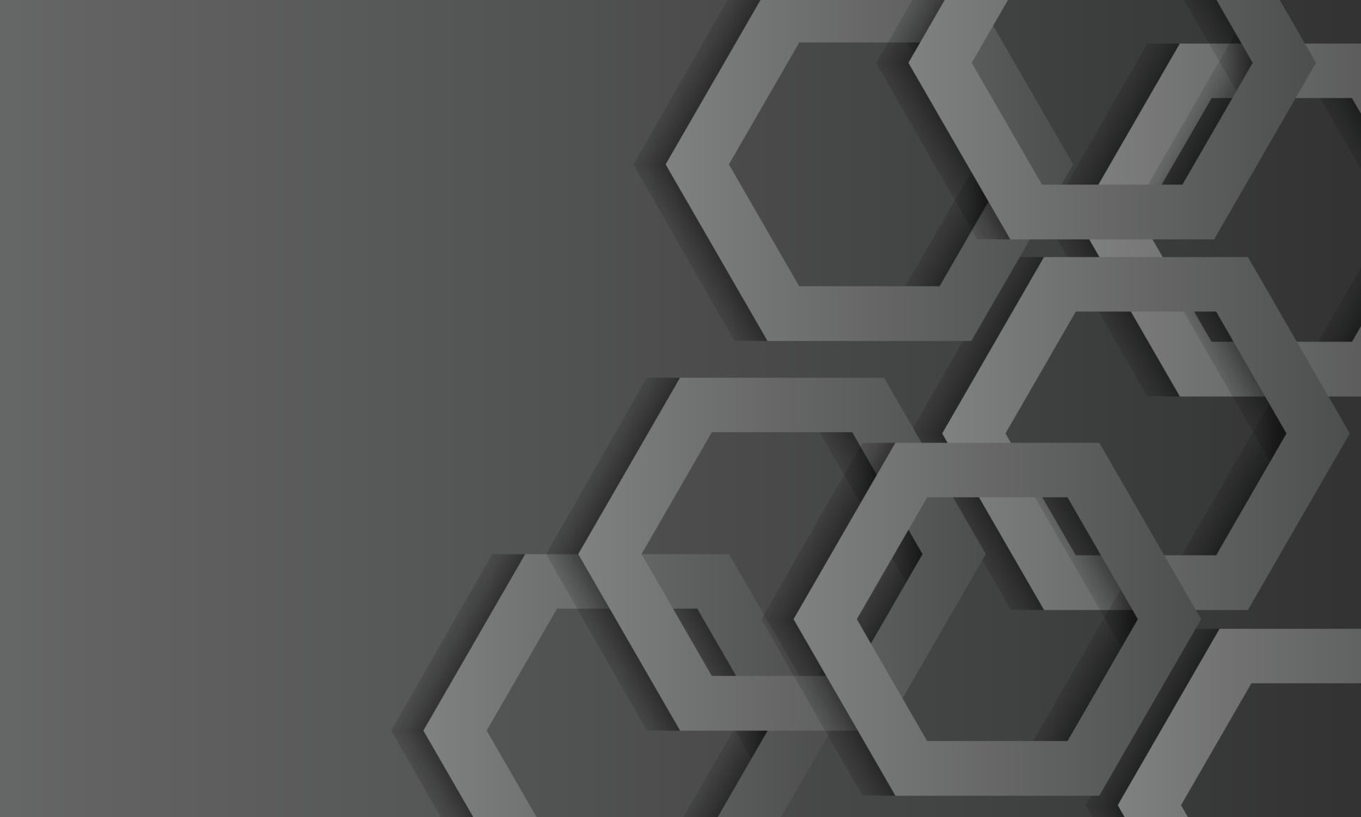 Gray abstract wallpaper with geometric hexagon overlapping layer. Free Vector