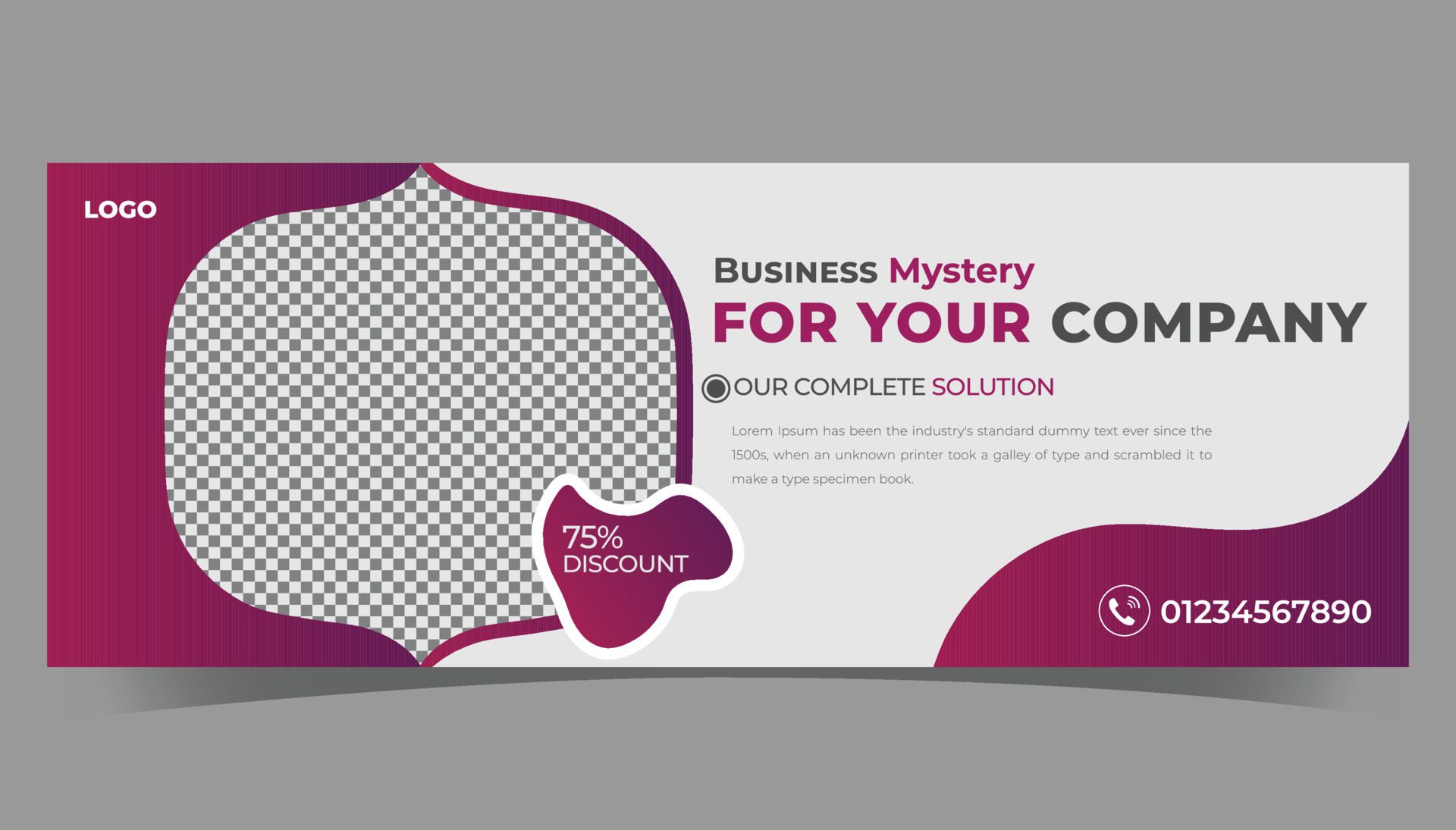 Corporate business facebook cover photo design template Free Vector