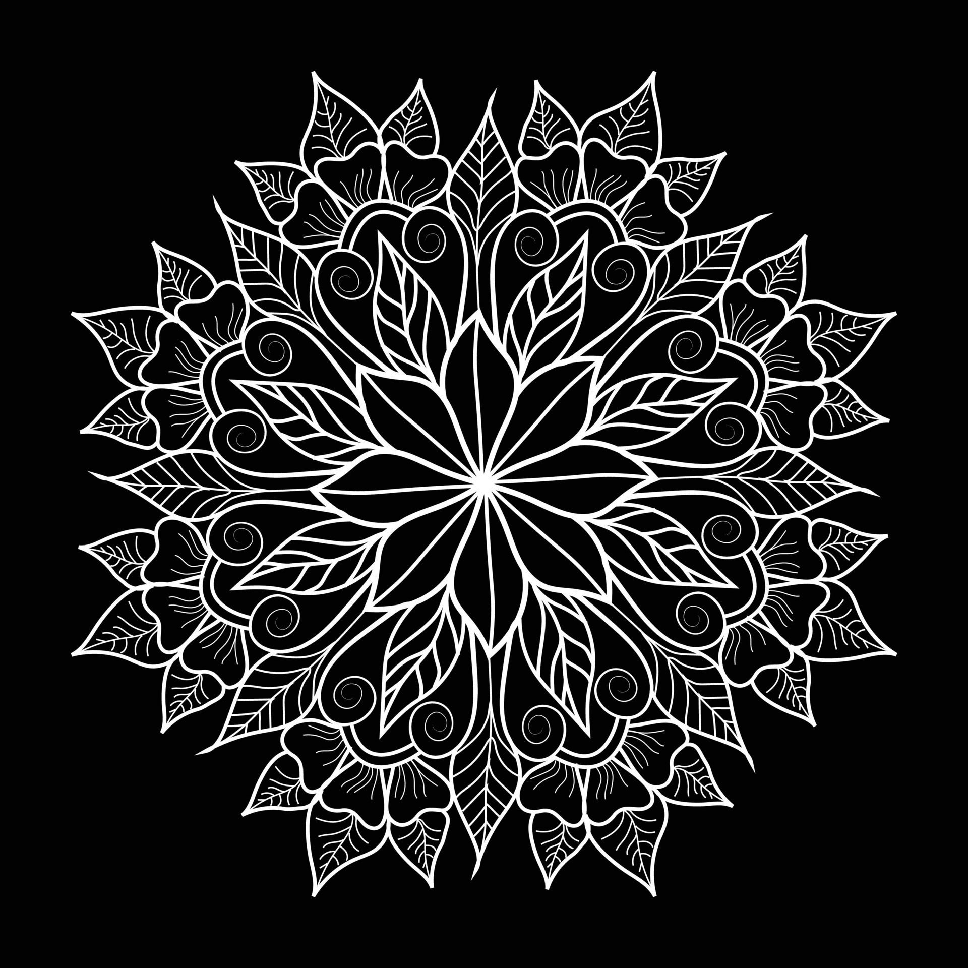 Easy circle mandala unique flower floral vector eps mandala patterns for free download Free Vector