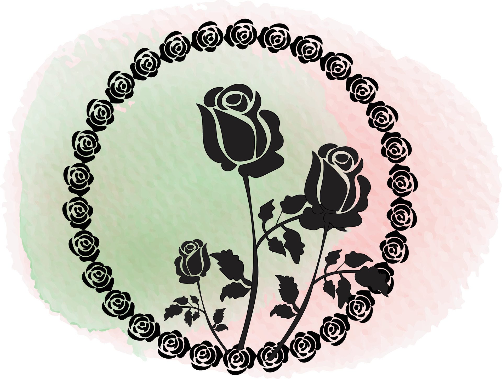 realistic hand drawn flowers with blank banner Free Vector