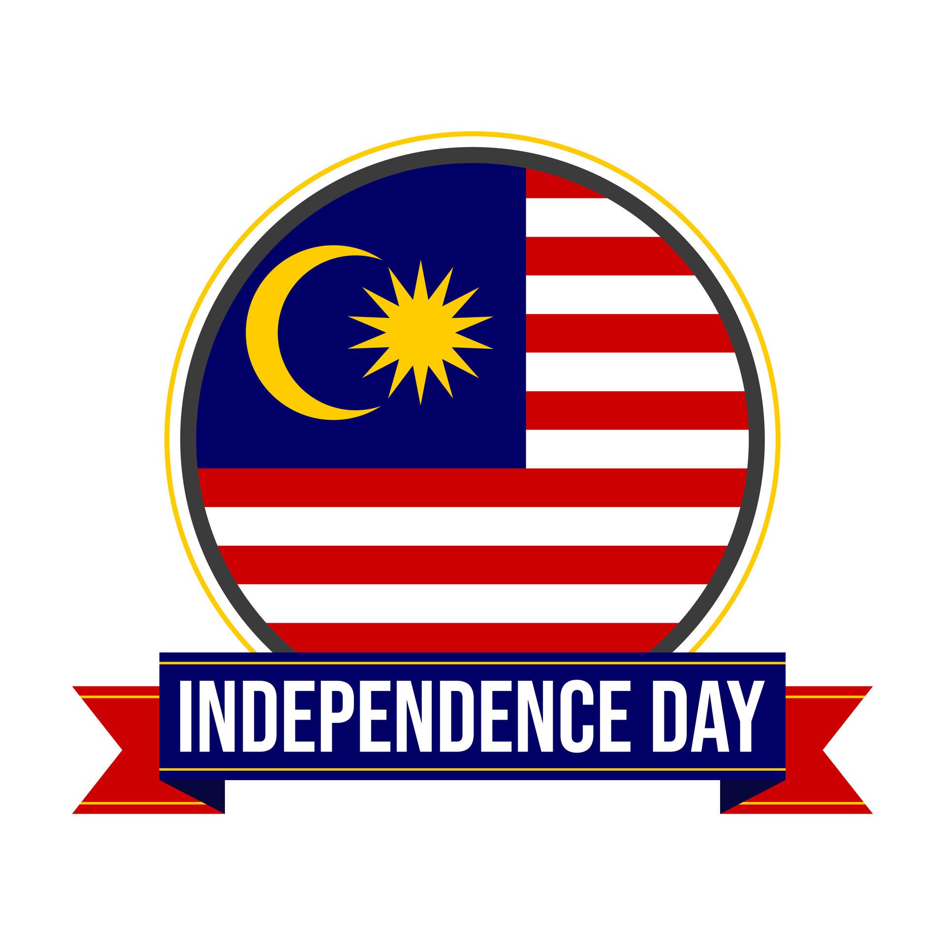 Malaysia independence day banner Free Vector