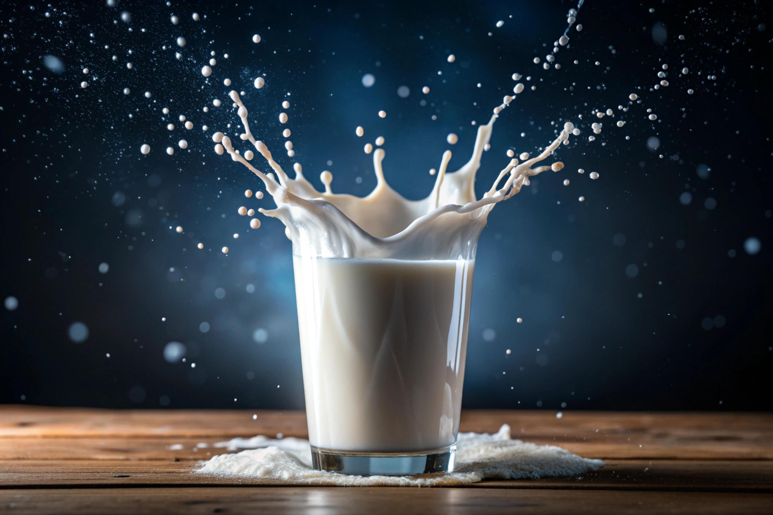 
									Milk splashes on white background Stock Free