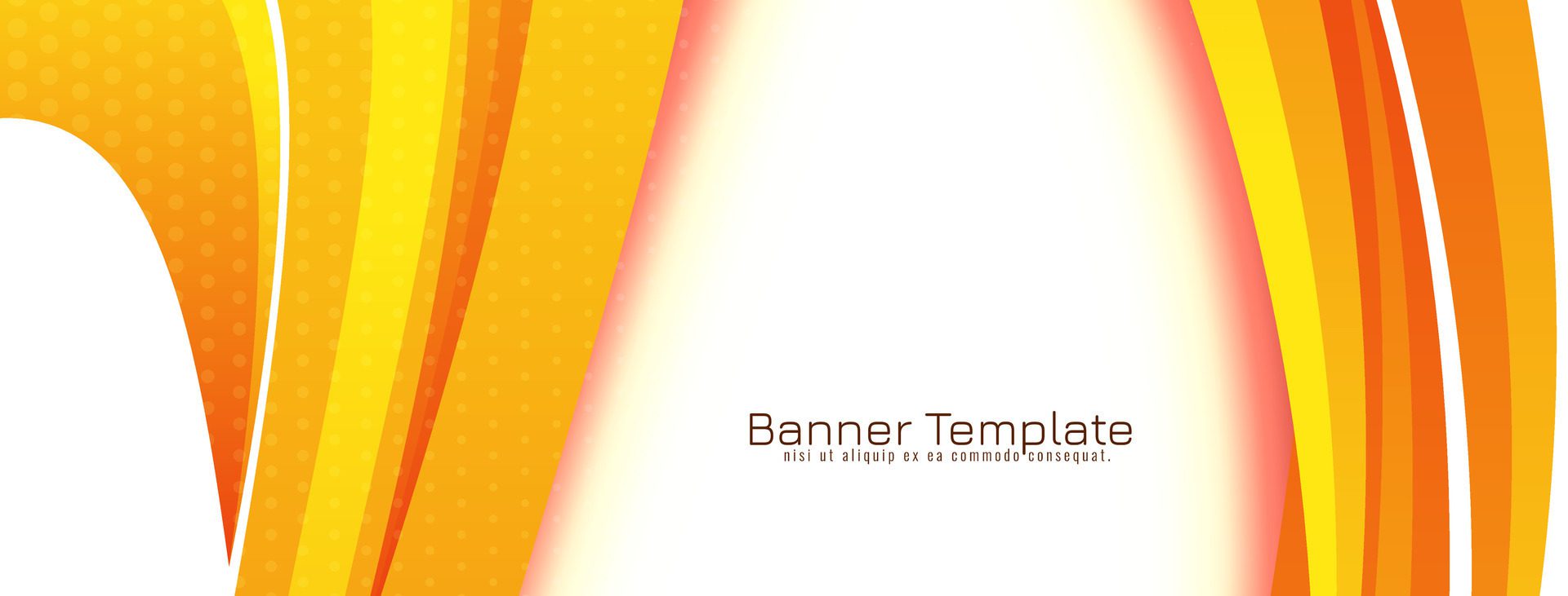 Abstract Yellow and orange color dynamic wave style banner design Free Vector