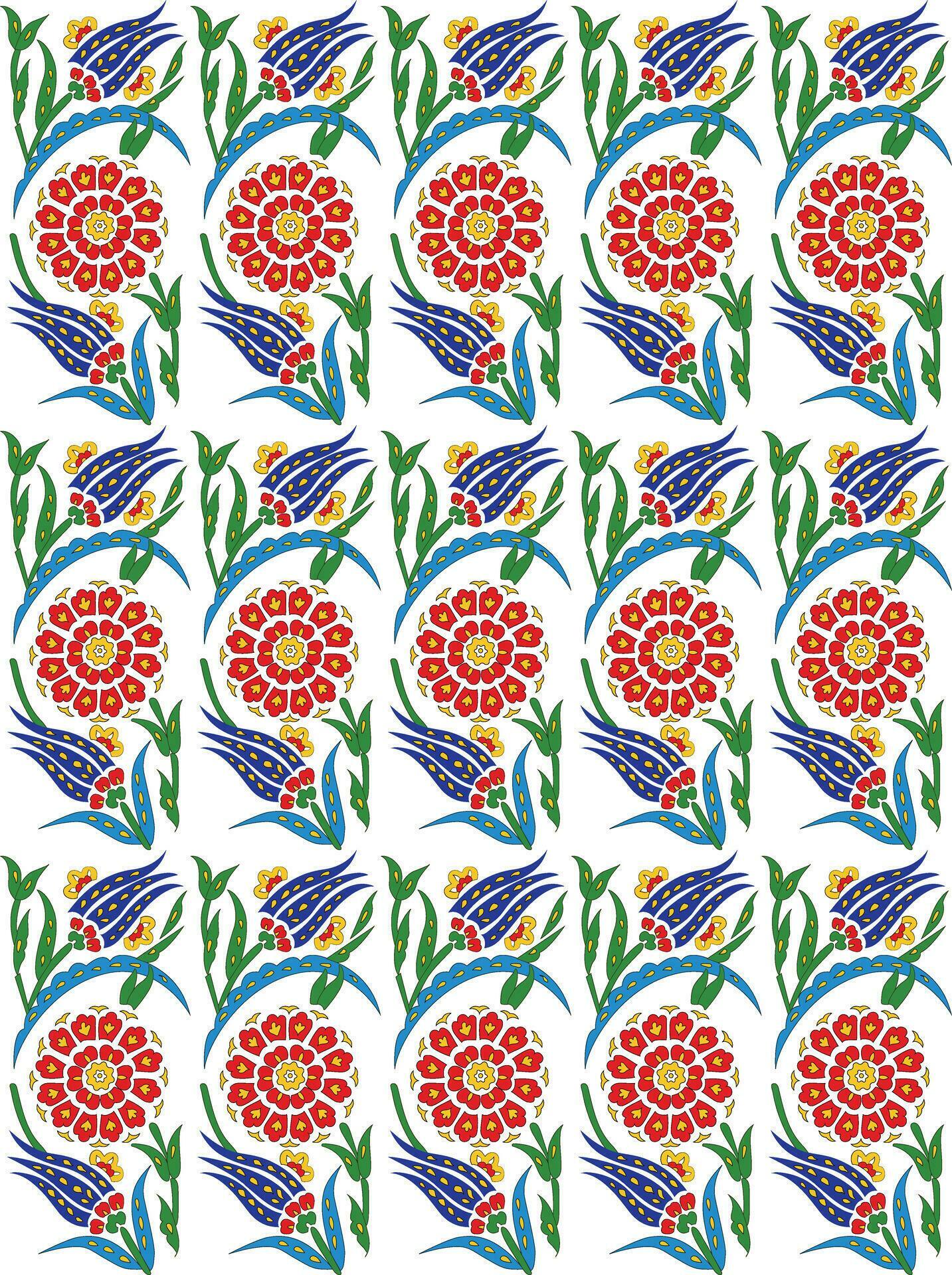 Mughal flower pattern with blue background,Textile, Stock Free