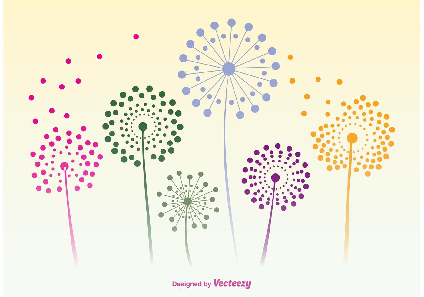 Dandelion Flower Vector Silhouettes Stock Free and Free SVG