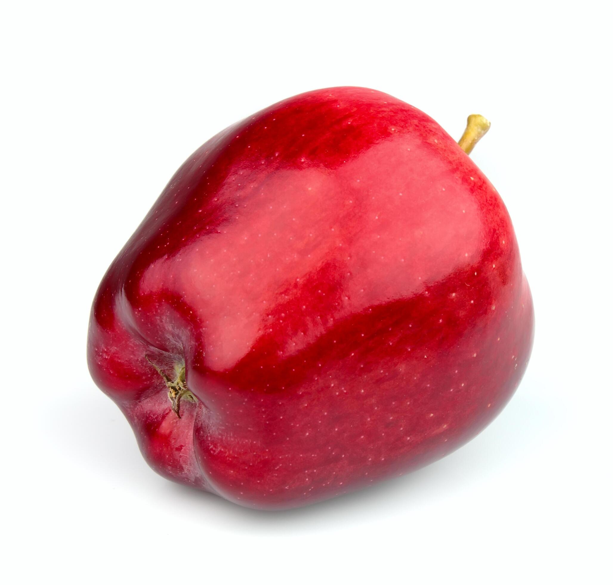 Red apple on white backgrounds Stock Free