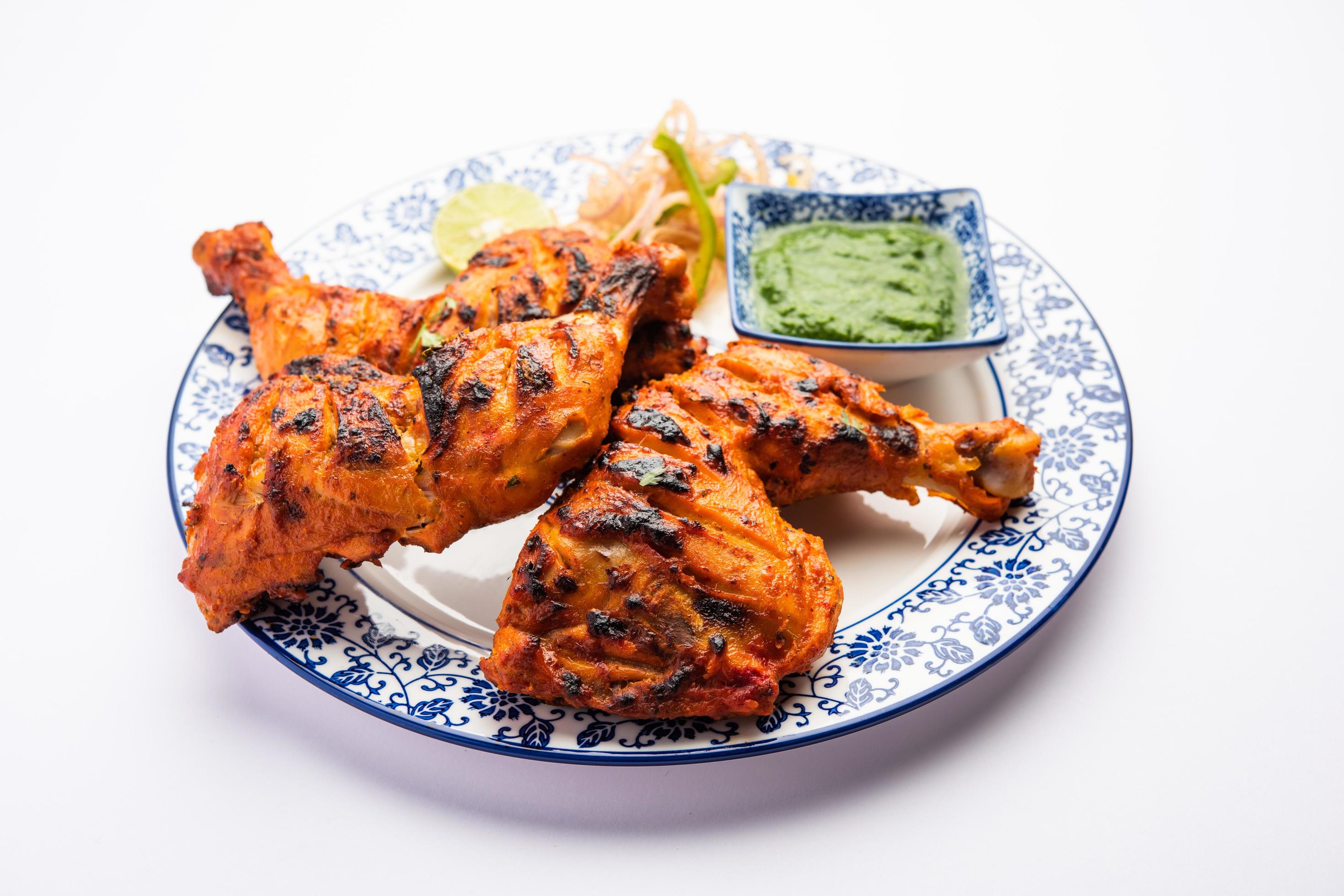 Tandoori Chicken is an Indian non vegetarian spicy food Stock Free