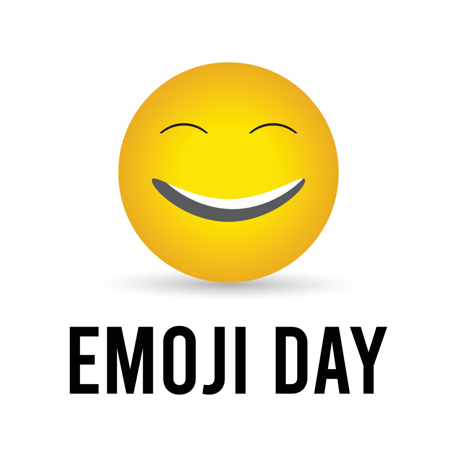 World Emoji Day observed every year in July. Template for background, banner, card, poster with text inscription. Free Vector