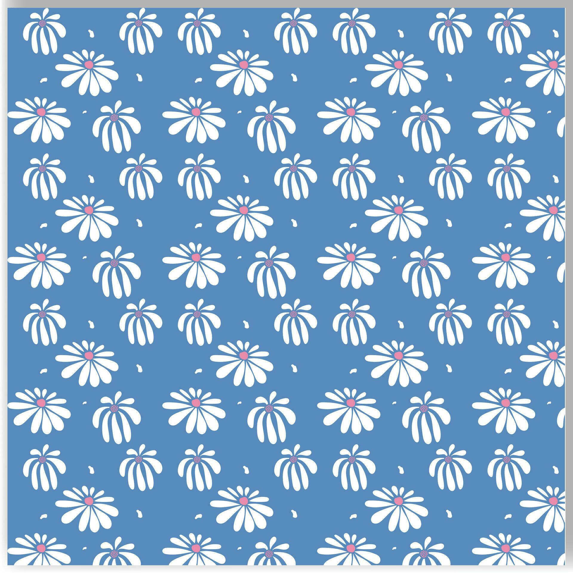 Hand drown daisy flower. Chamomiles illustration on a soft blue background Stock Free