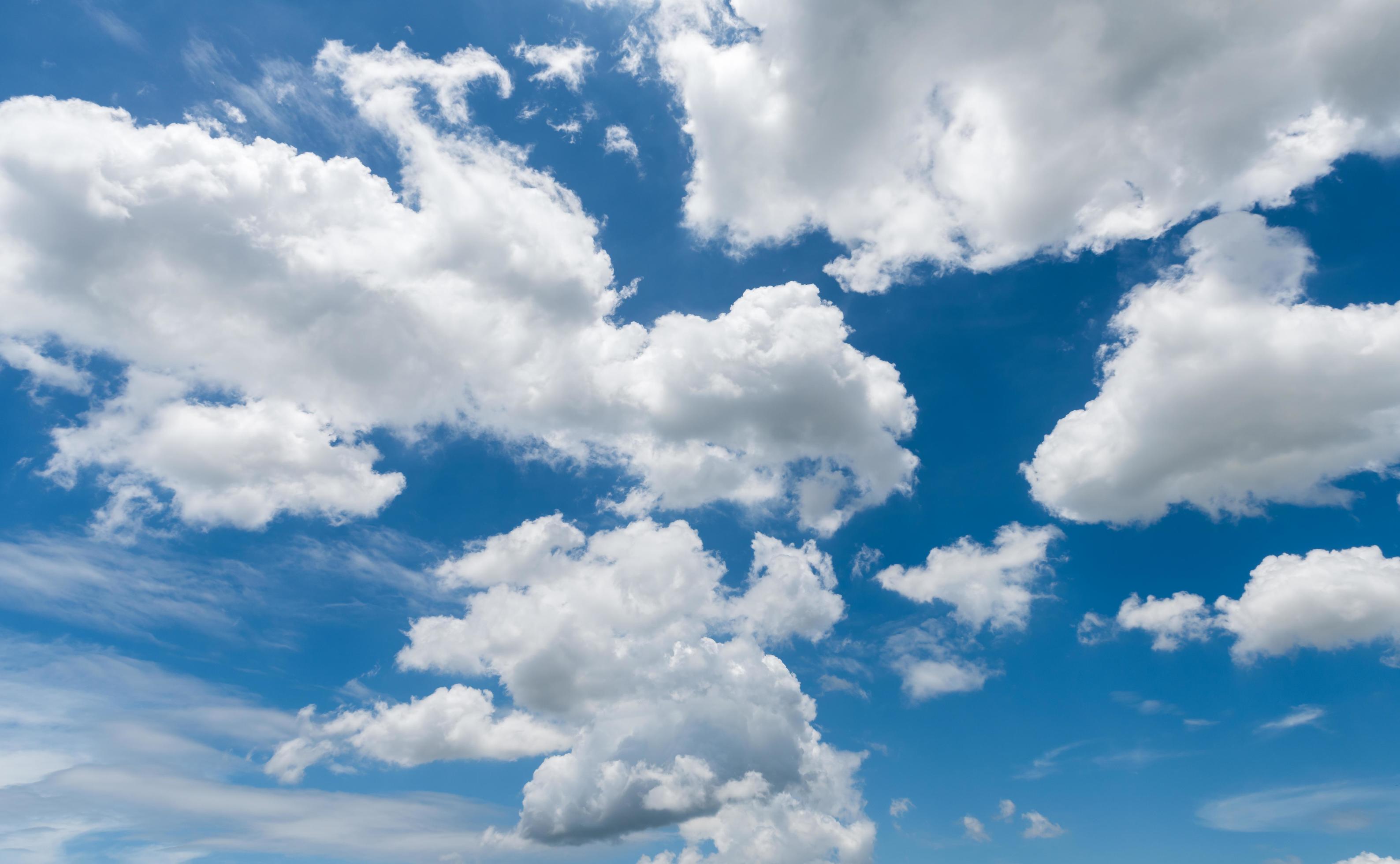 white cloudy with blue sky background Stock Free