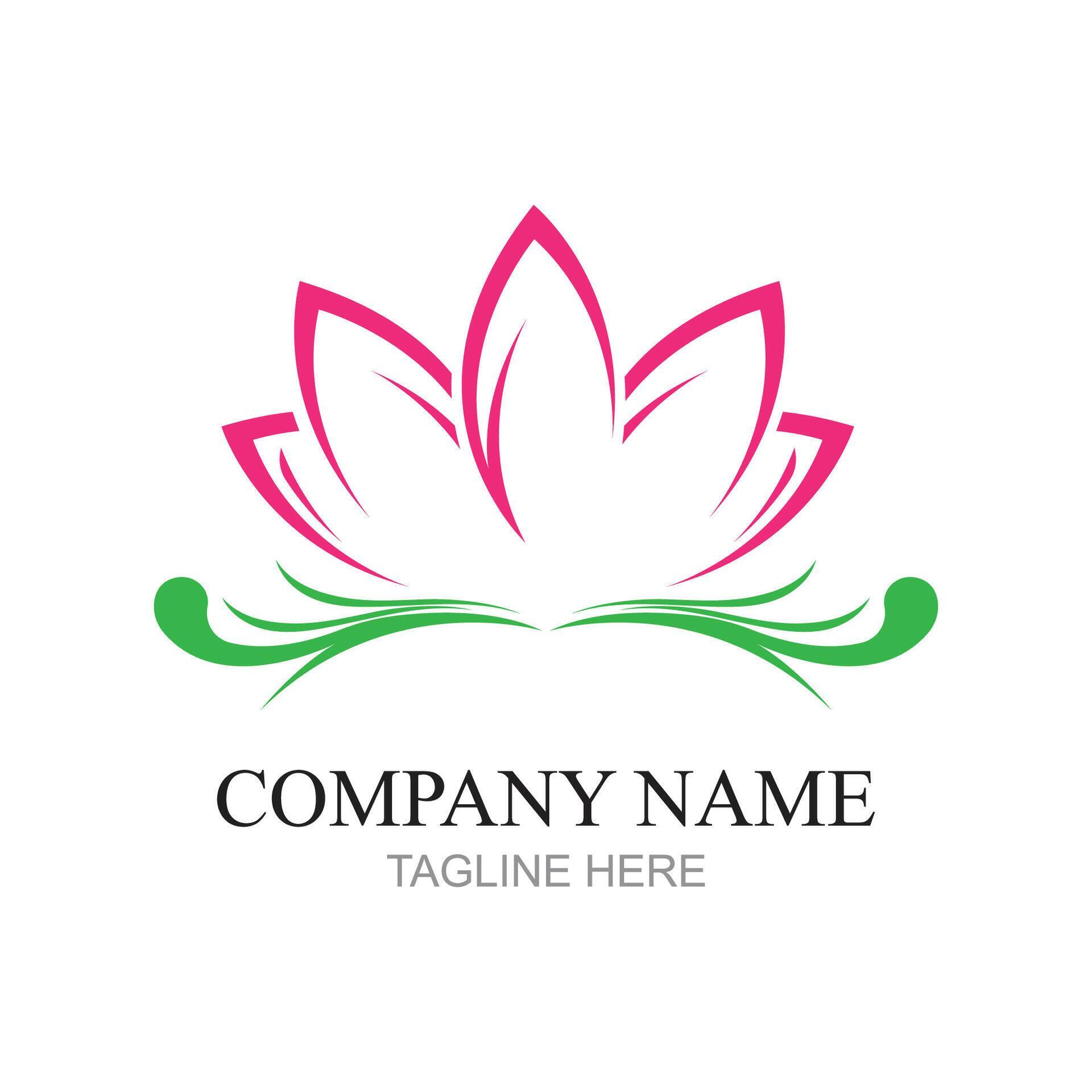 Vector lotus flower design for spa, yoga class, hotel and resort Stock Free