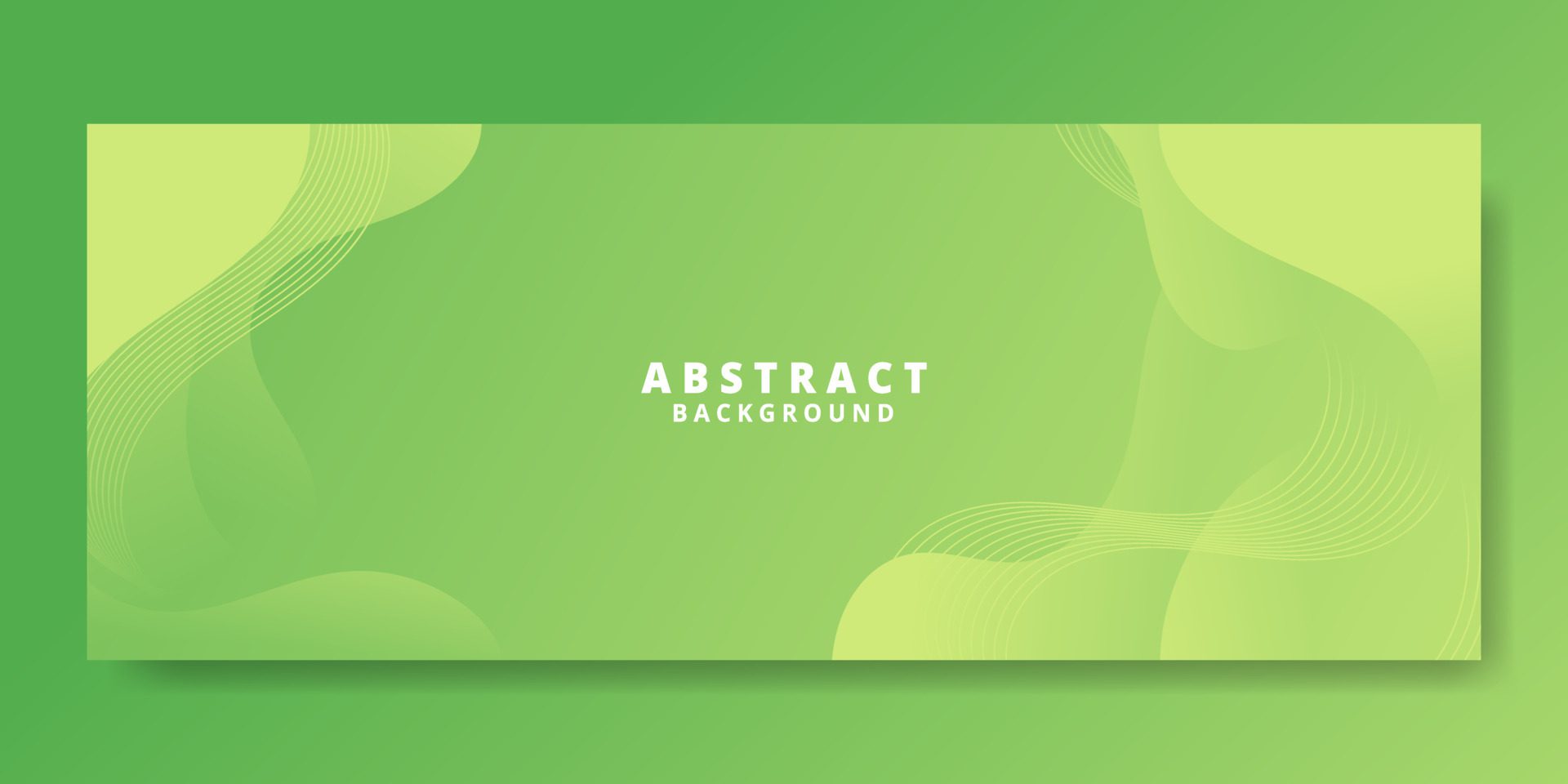 Abstract Green Fluid Wave Banner Template Free Vector