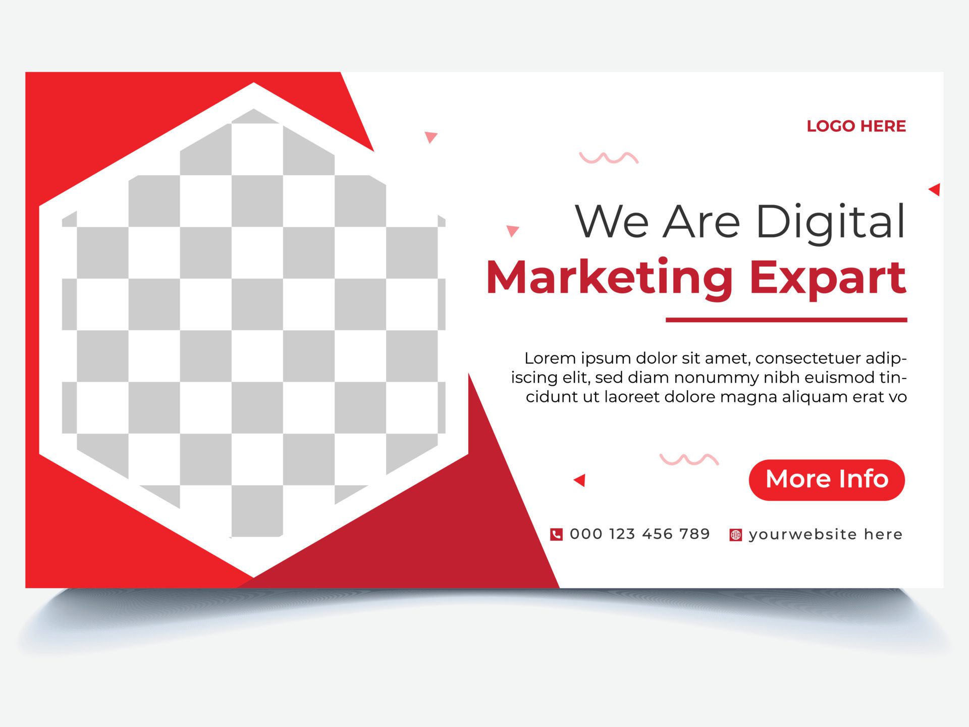 Digital Marketing Web Banner Design Free Vector