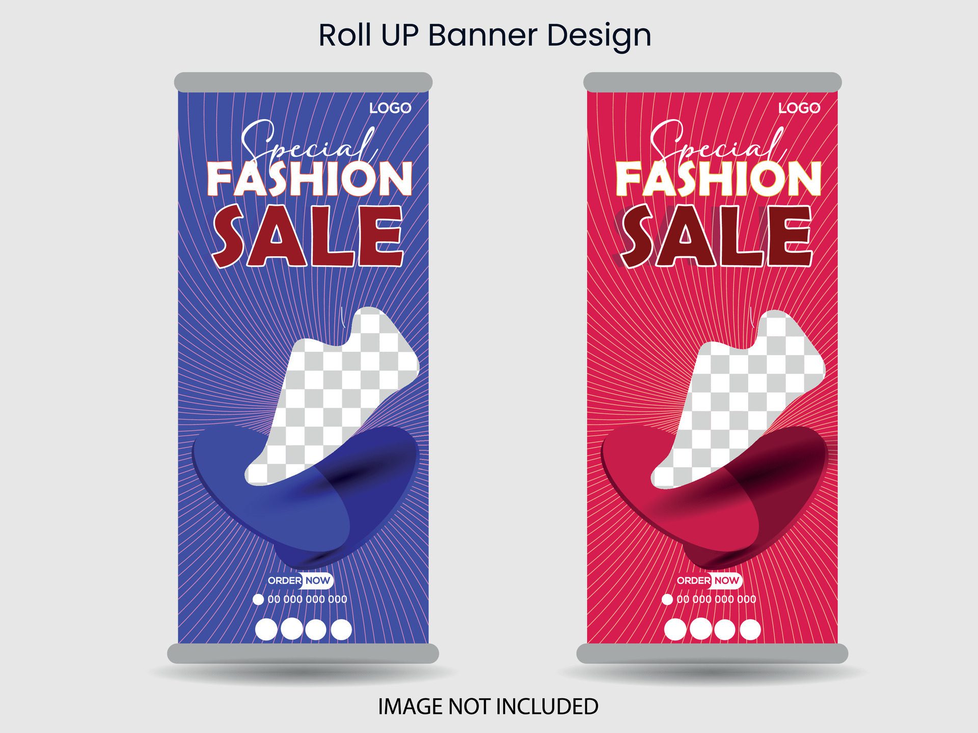 Special Fashion Sale Roll Up Banner Design Template Free Vector