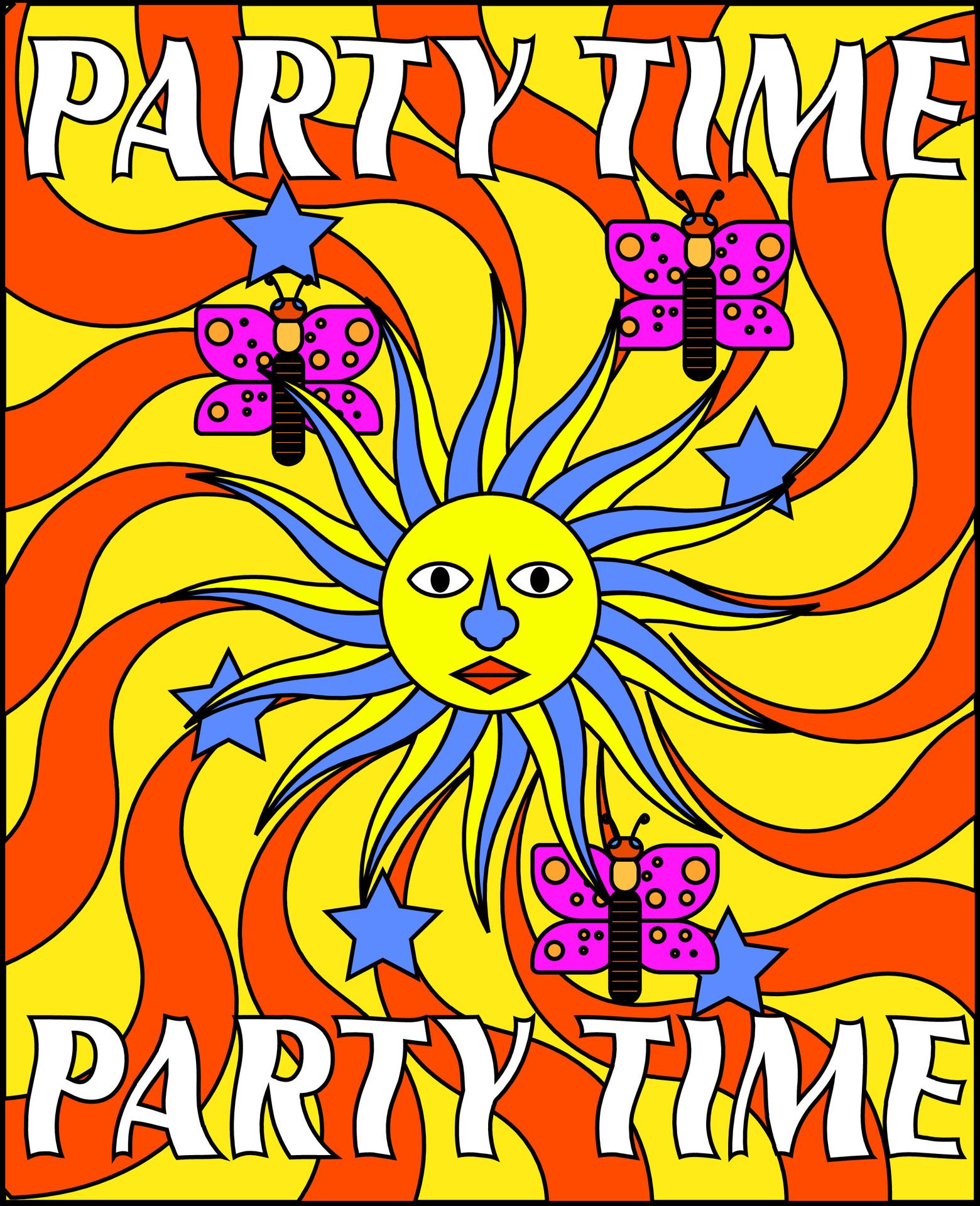 party time illustration for background, banner, poster, flyer, template, design, etc Free Vector