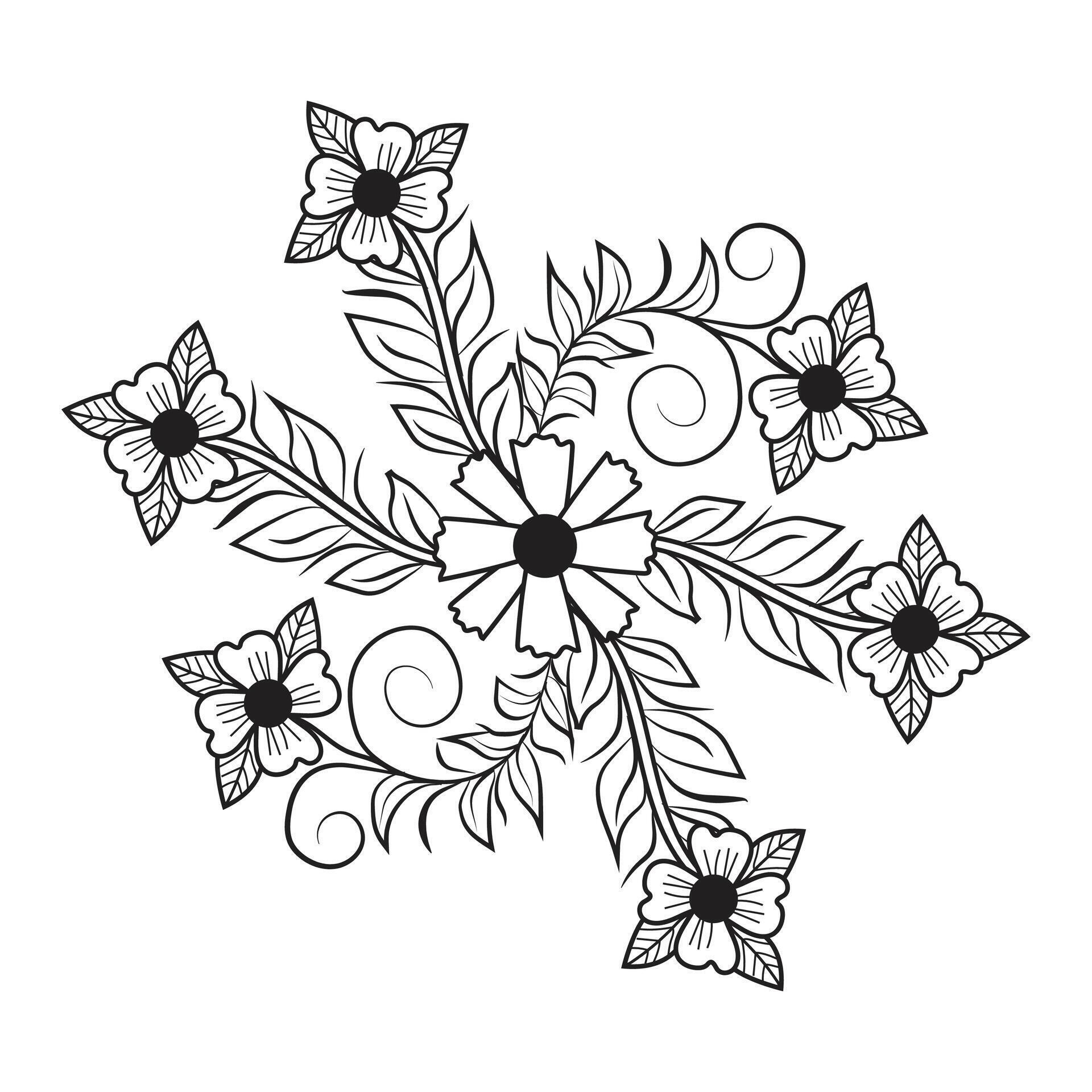 Flower floral unique Simple Mandala Art Pattern And Designs for free download Stock Free