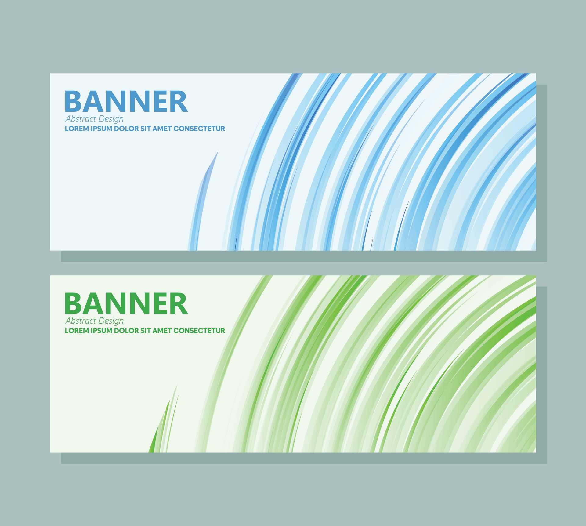 Line abstract wave banner design Free Vector