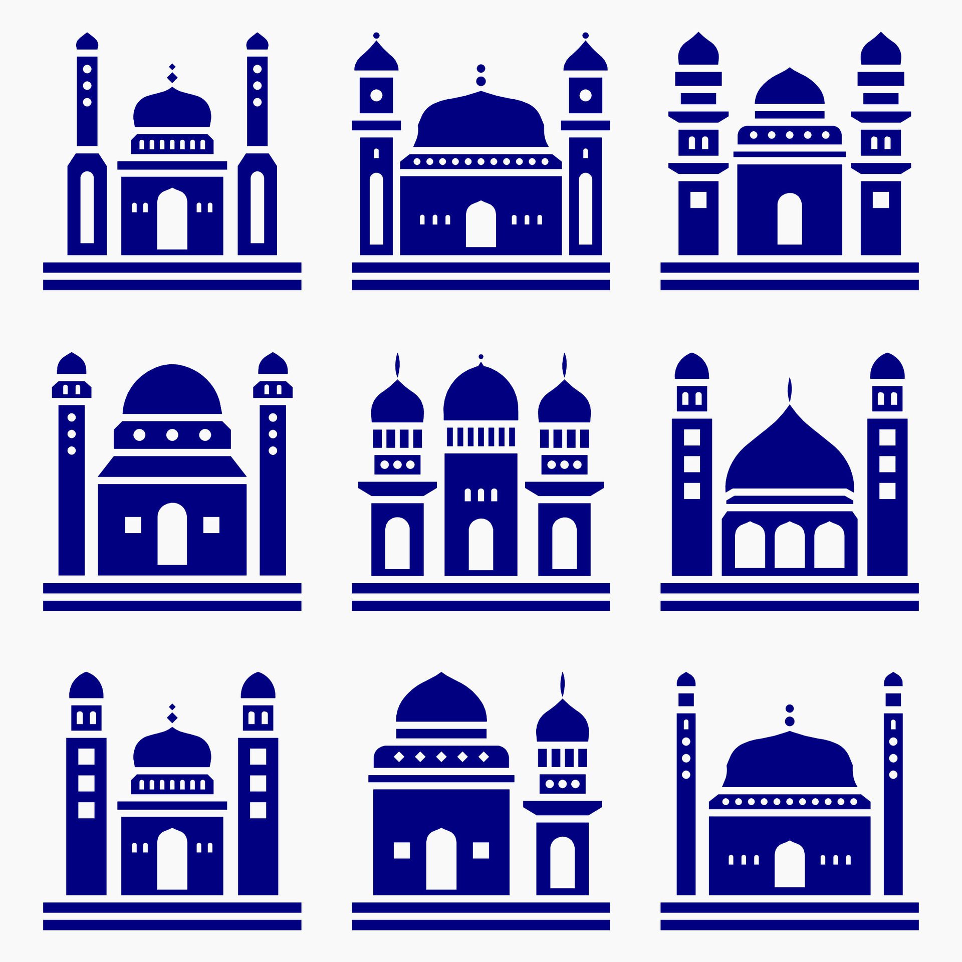 Mosque Muslim Pattern for decoration, background, panel, and cnc cutting Free Vector