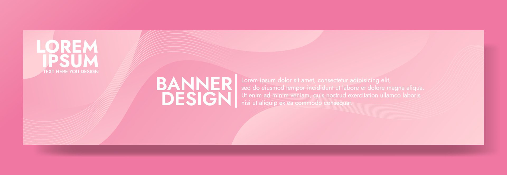 Abstract Pink Fluid Wave Banner Template Free Vector