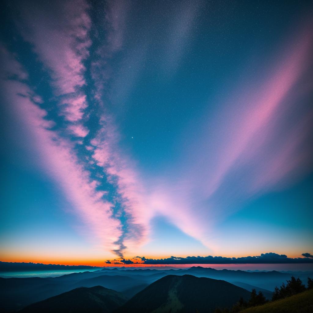 Unreal beautiful sky by by @ai_generated