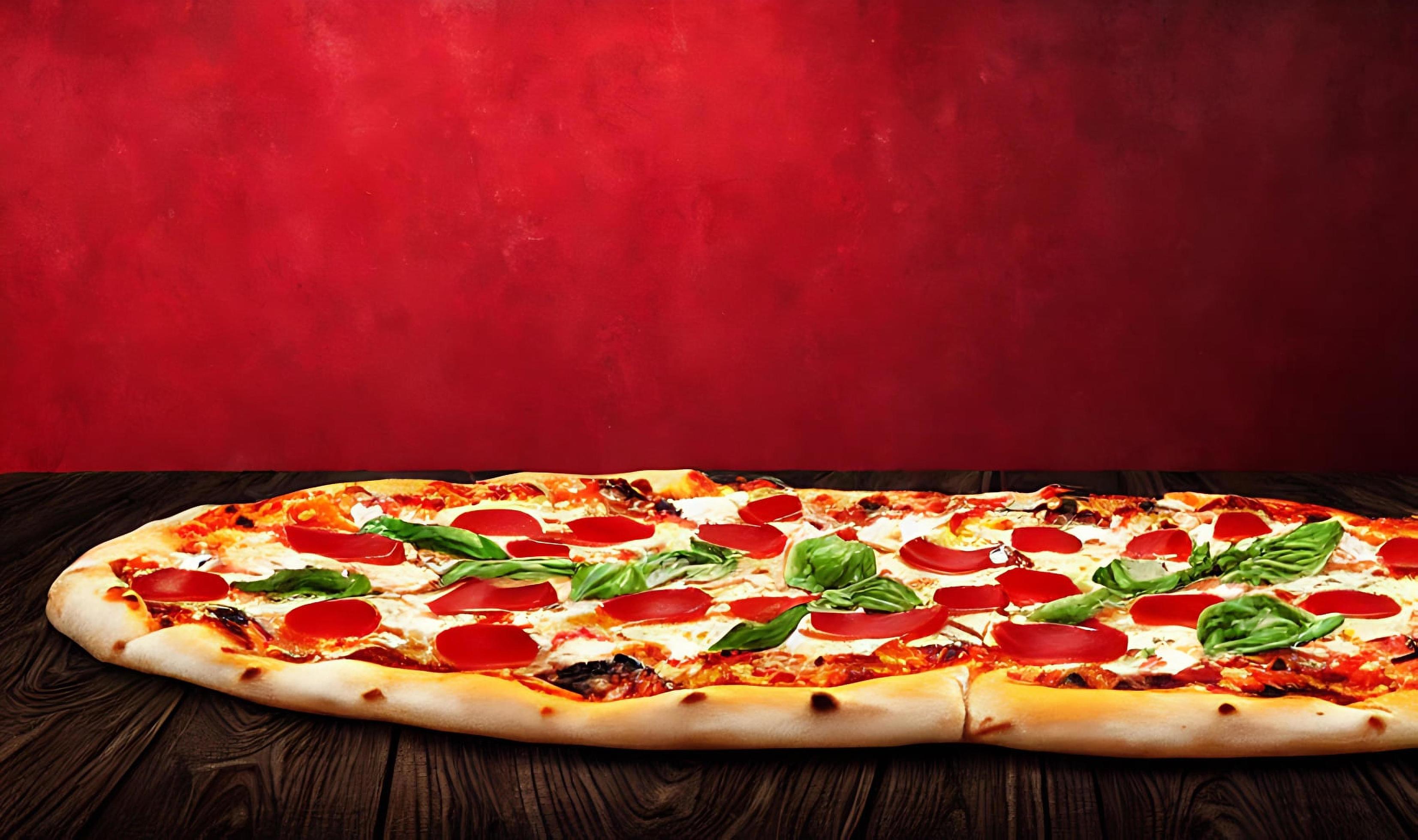 Pizza. Traditional Italian cuisine fast food. Stock Free