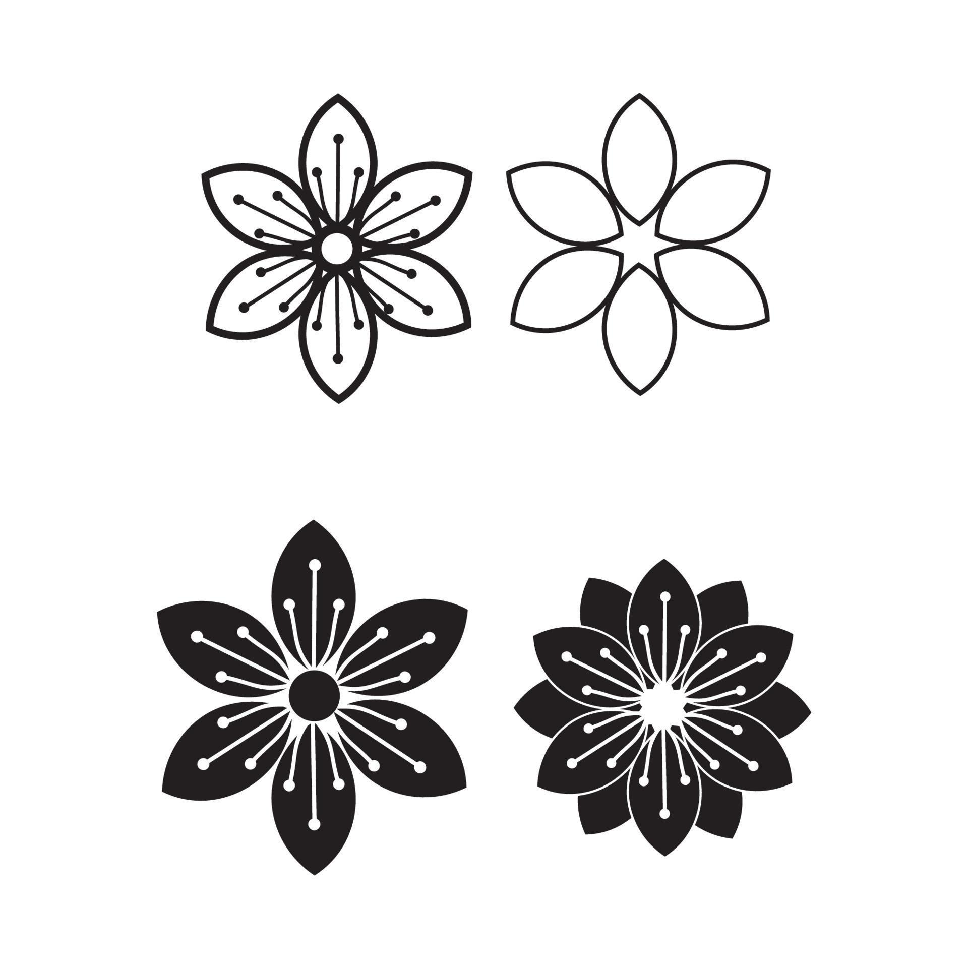 Vector illustration of hand drawn wreaths. Cute doodle floral wreath frame set Stock Free