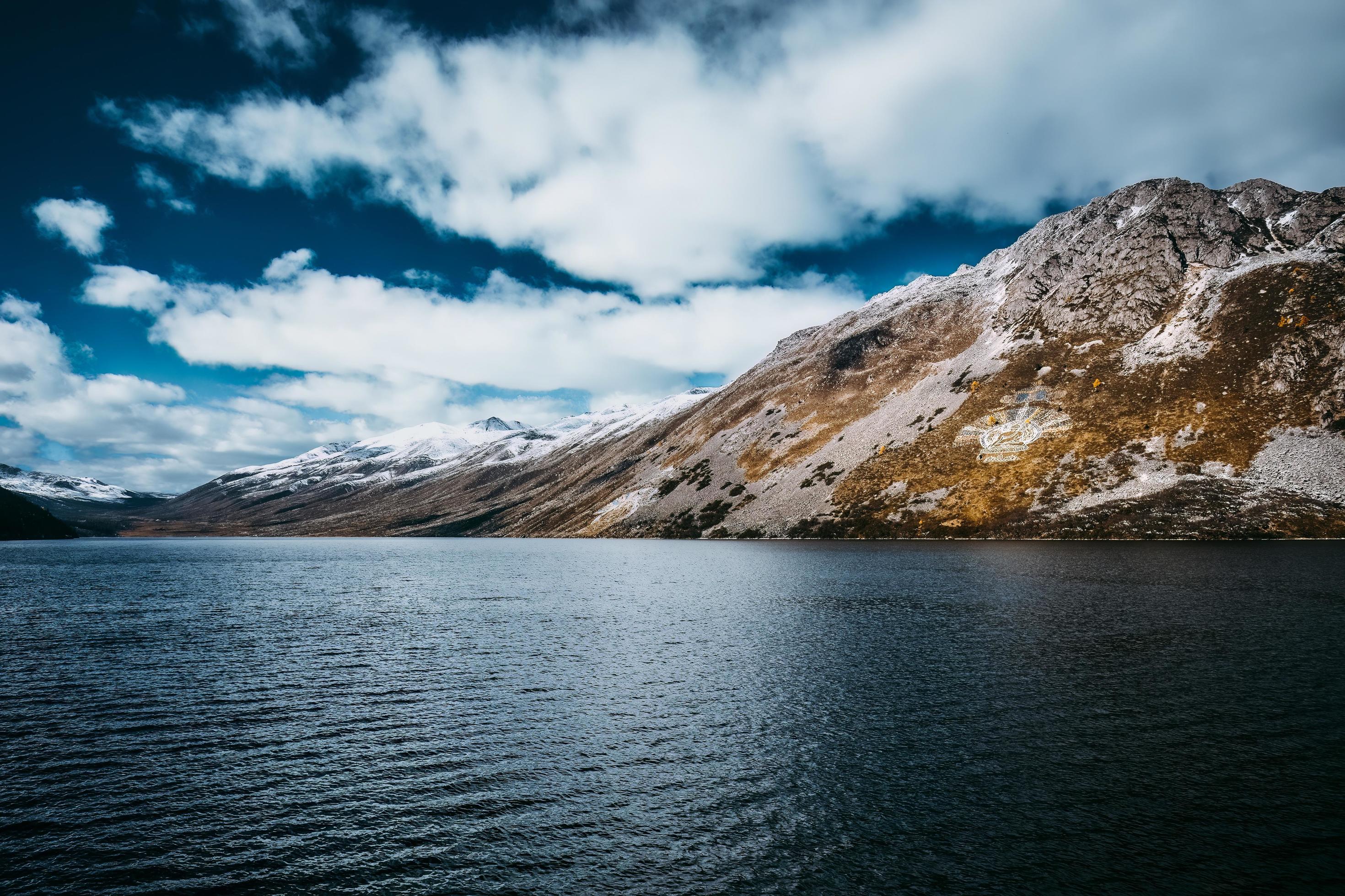 Spectacular scenery in the high mountains of western Sichuan, China, with different seasons Stock Free