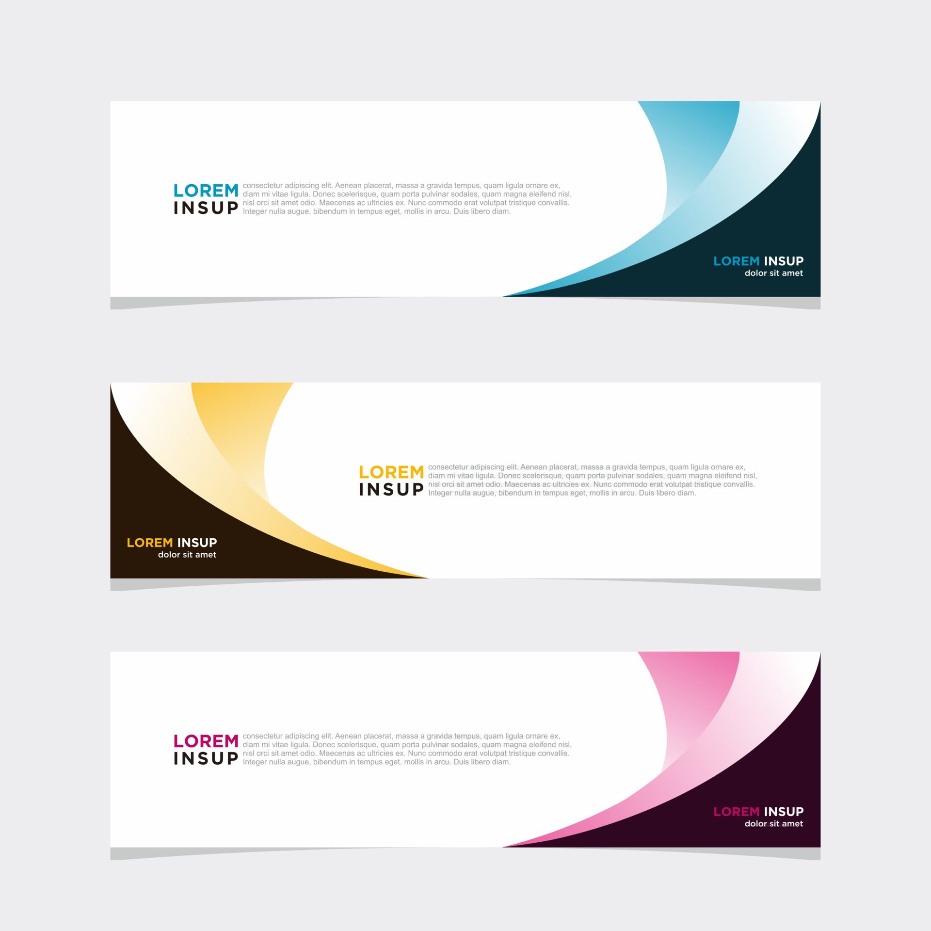 Modern vector banner web background abstract design template Free Vector