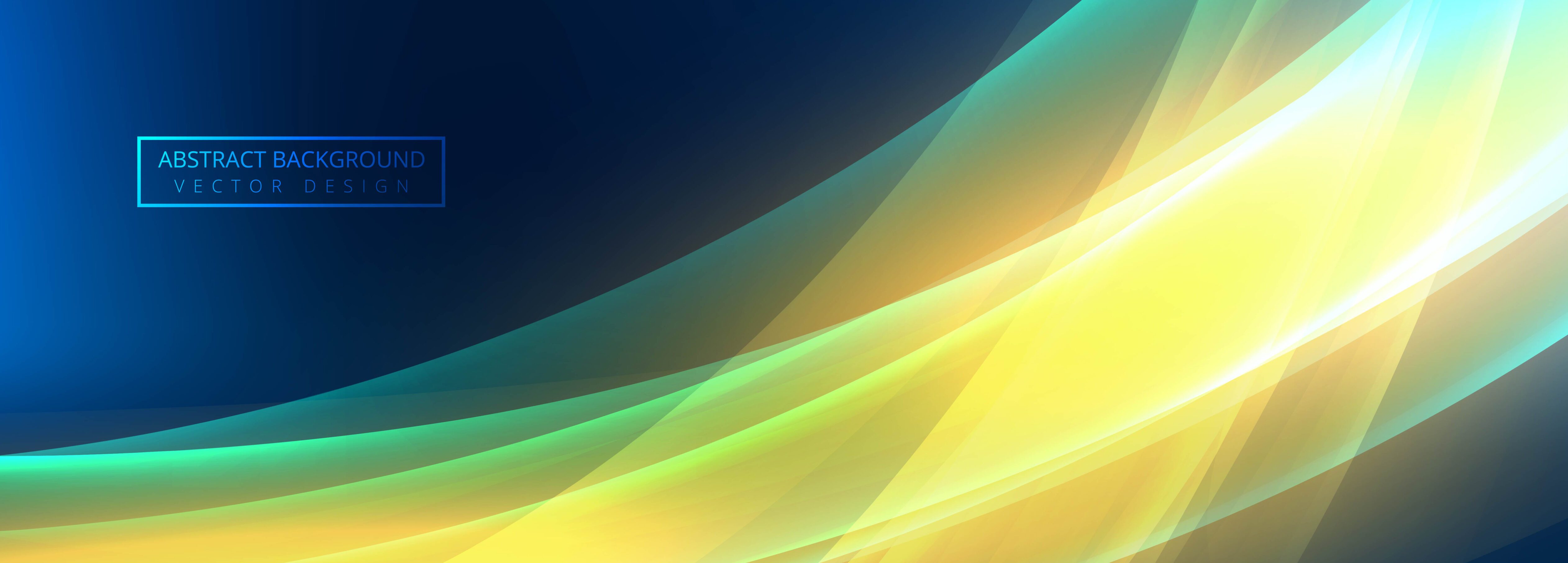 Abstract colorful shiny wave banner vector Free Vector