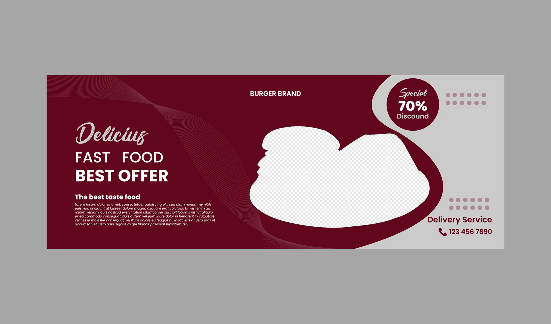 creative food web banner Free Vector