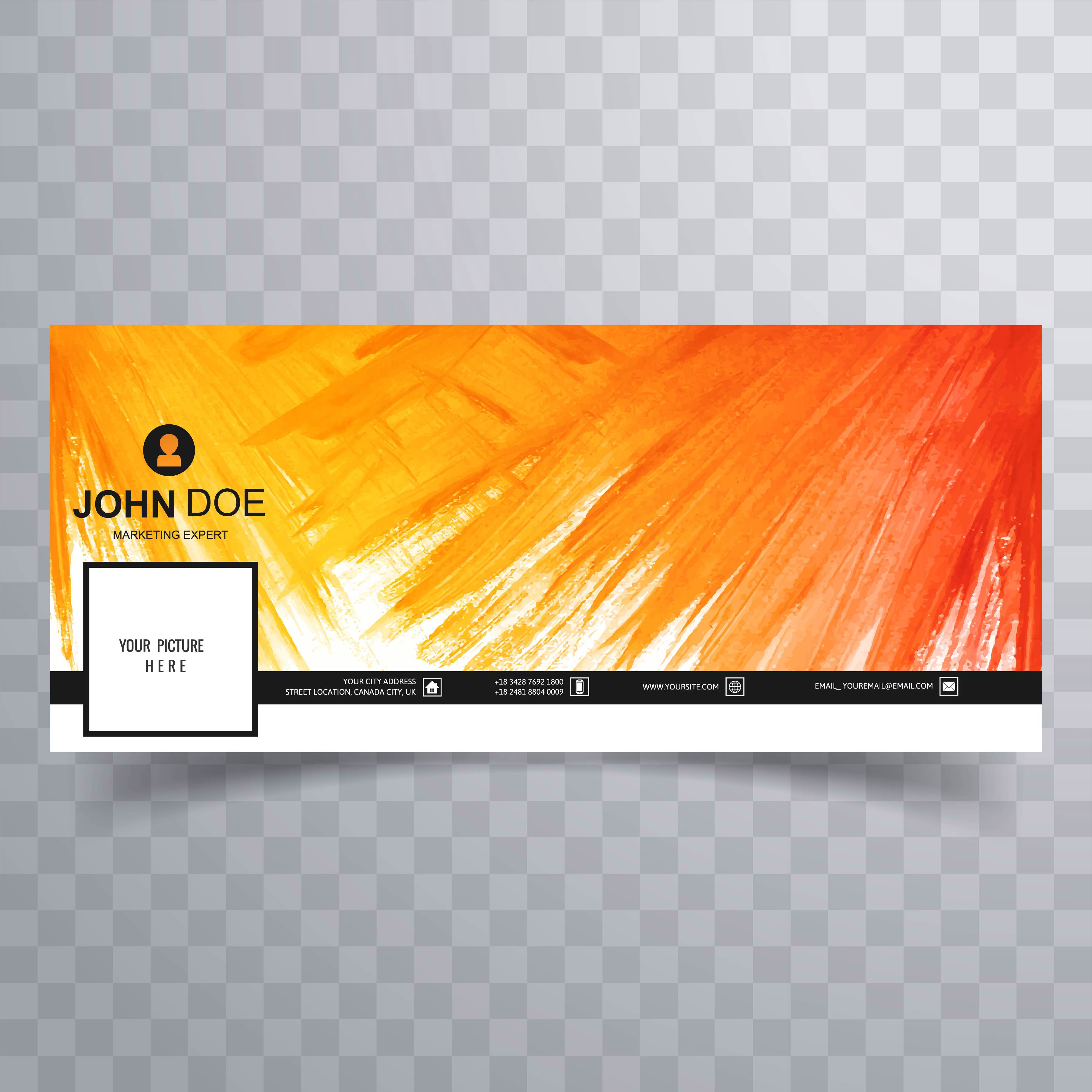 Abstract facebook timeline banner template Free Vector