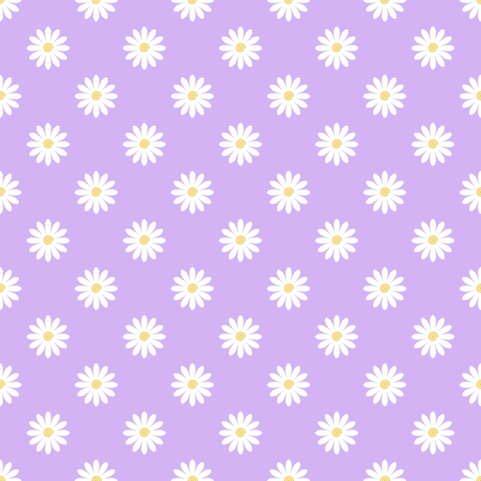 Cute simple girly seamless pattern white flowers Stock Free