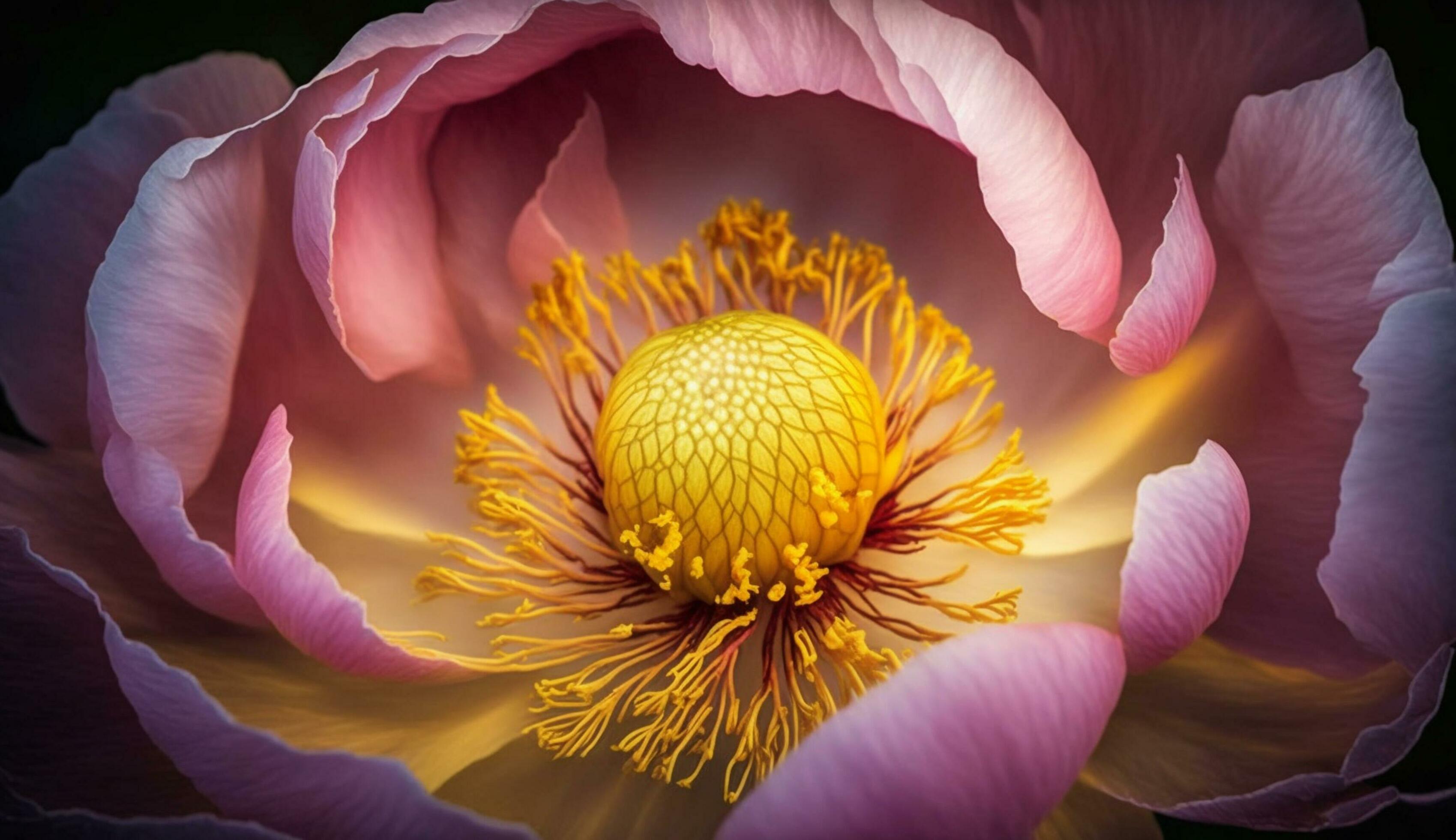 Close up of vibrant single flower in nature generated by AI Stock Free