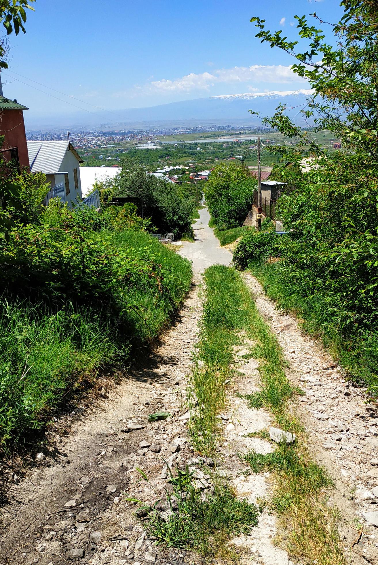 nature, horison going down, village Stock Free