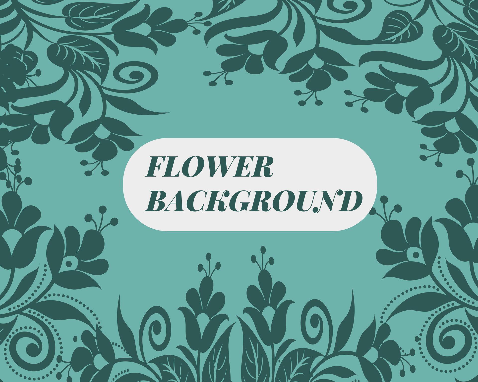 a card with a floral design on it and a place for the text flower. Stock Free