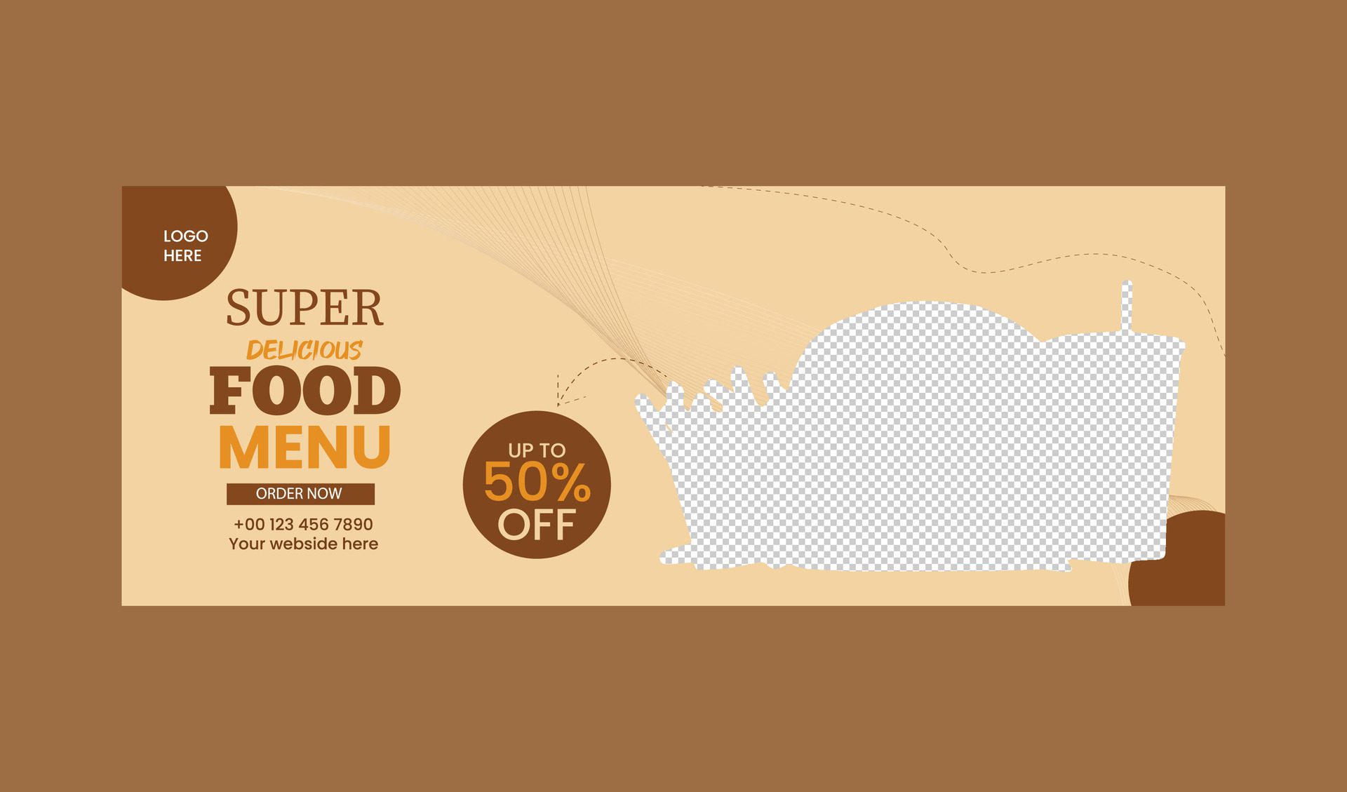 creative food web banner Free Vector