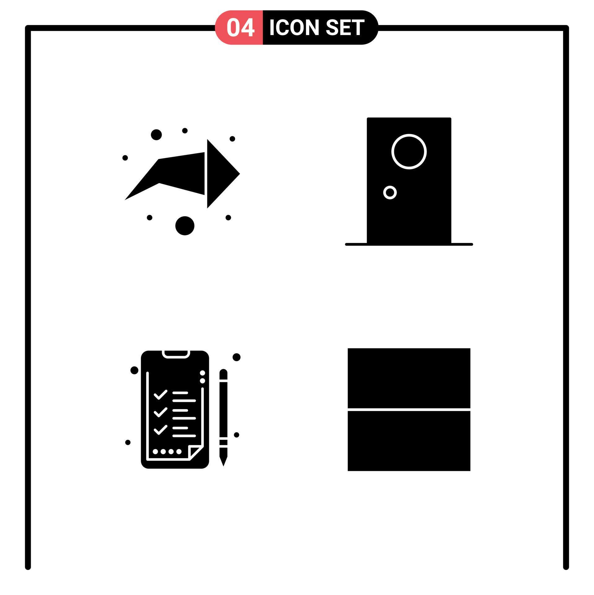 Universal Icon Symbols Group of Modern Solid Glyphs of arrow business door interior grid Editable Vector Design Elements Stock Free