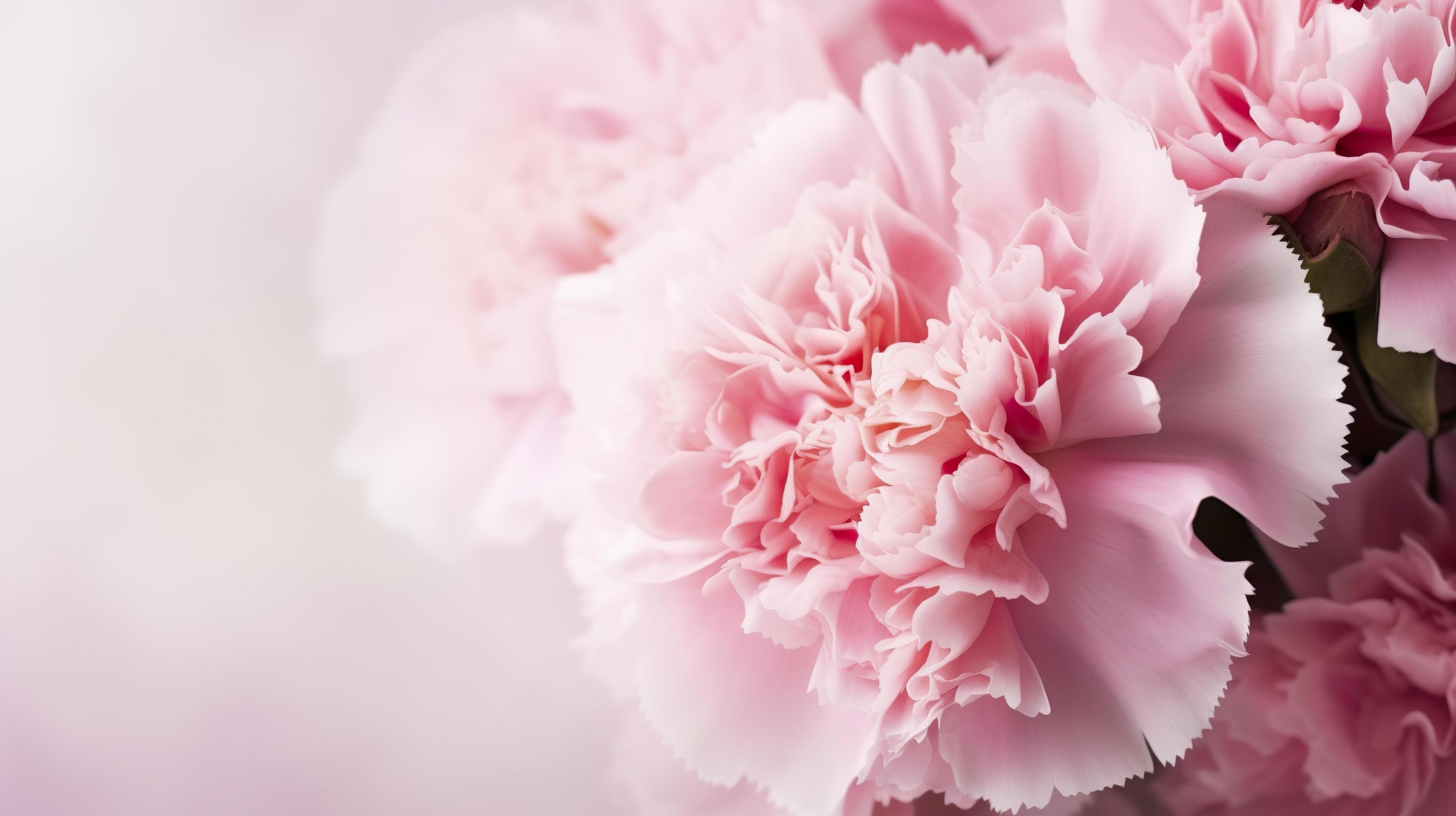 Photo pink carnation flowers bouquet, generat ai Stock Free