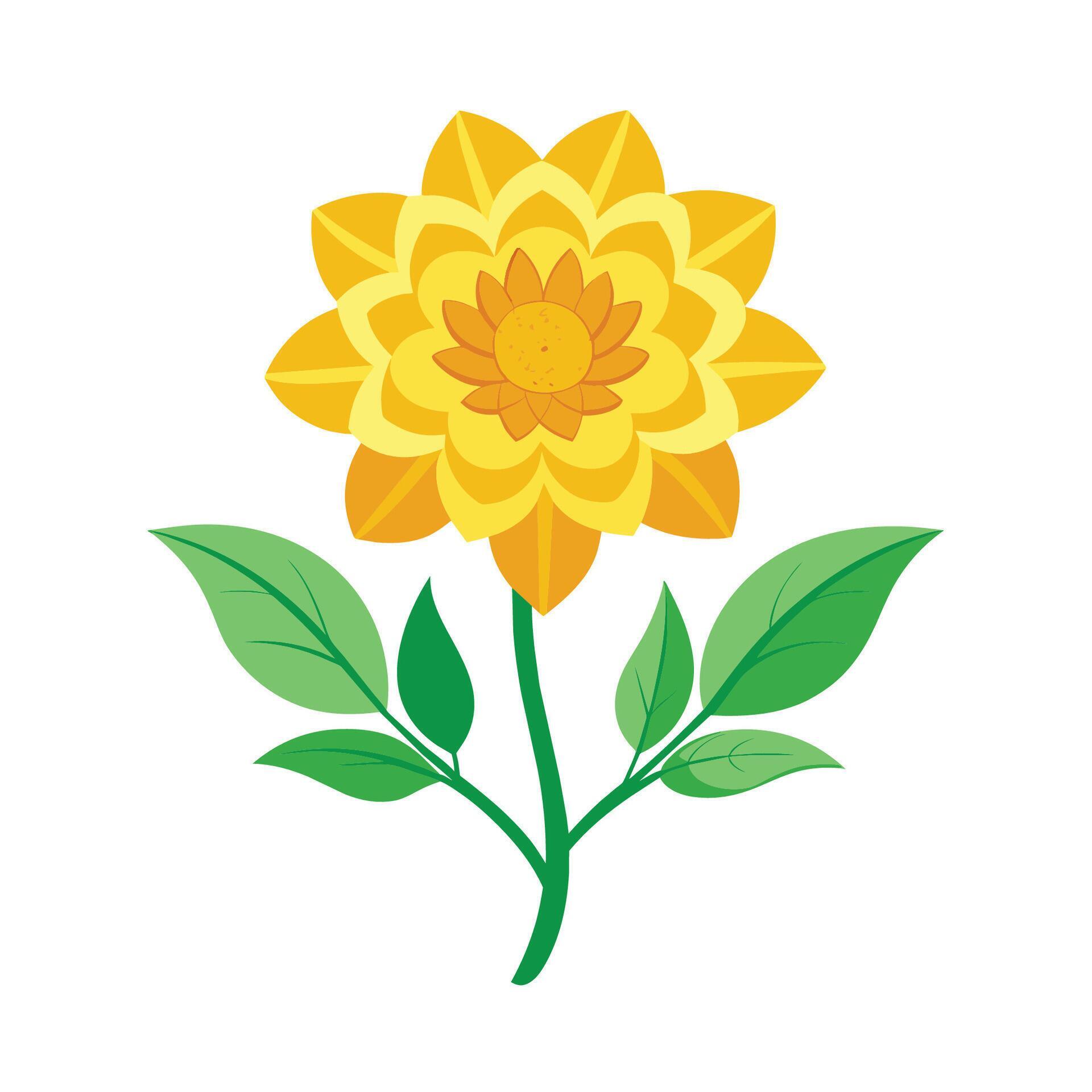 Beautiful yellow flower design Stock Free