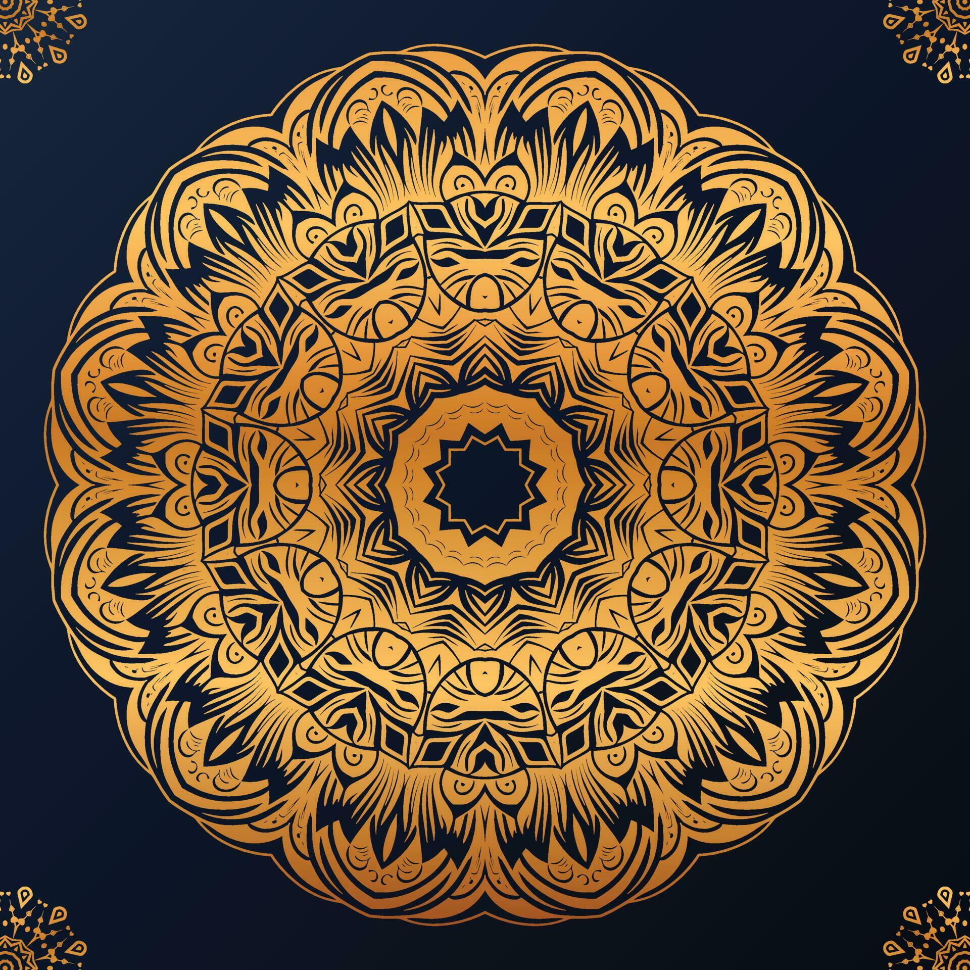 Vector flower luxury mandala background arabesque style Stock Free and Free SVG