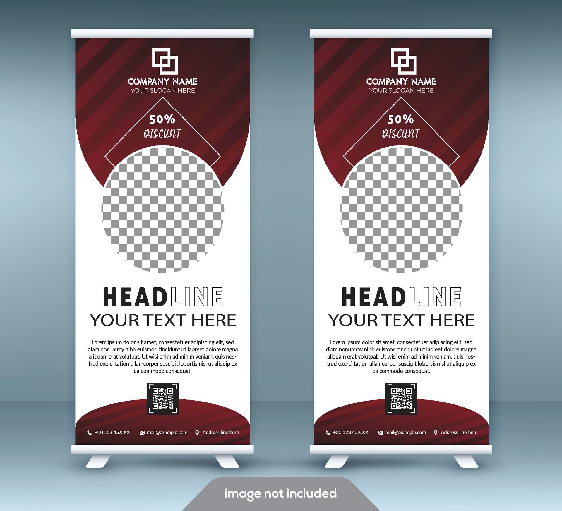 Business Roll Up. Standee Design. Banner Template. Presentation and Brochure Flyer Free Vector