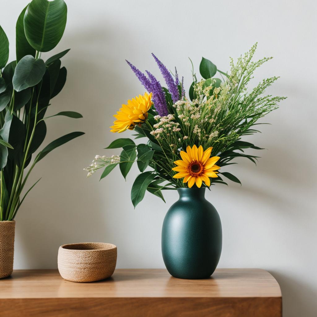 Natural flower vase by by @ai_generated