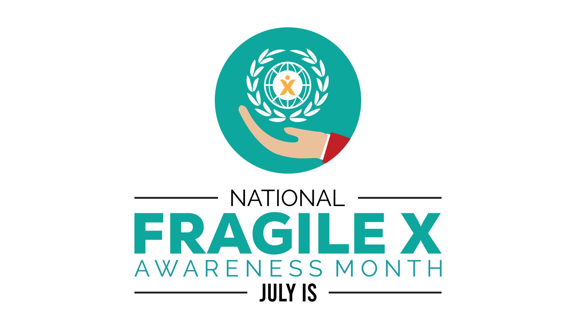 National Fragile X Awareness Month observed every year in July. Template for background, banner, card, poster with text inscription. Free Vector