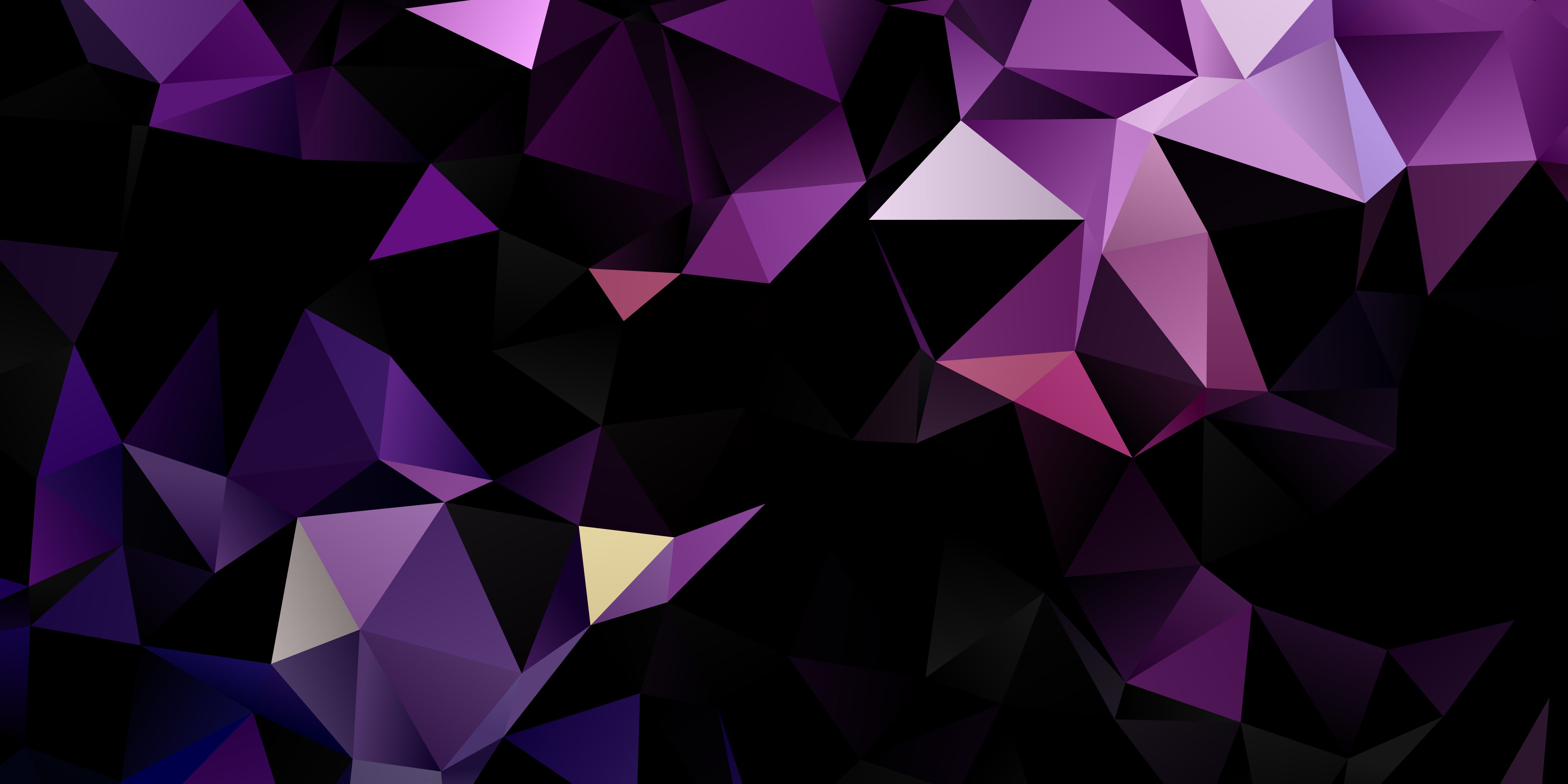 Banner with dark low poly shapes Free Vector